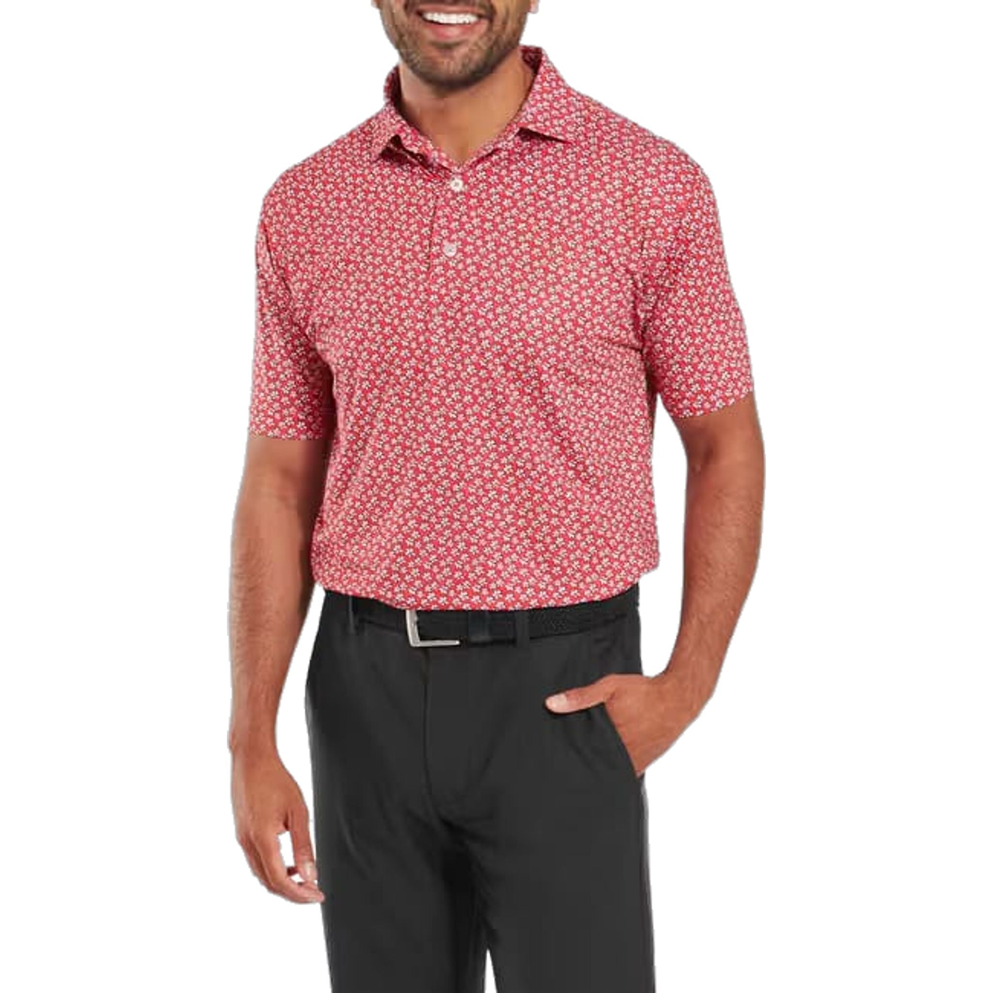 Polo homme Footjoy Lisle à imprimé floral