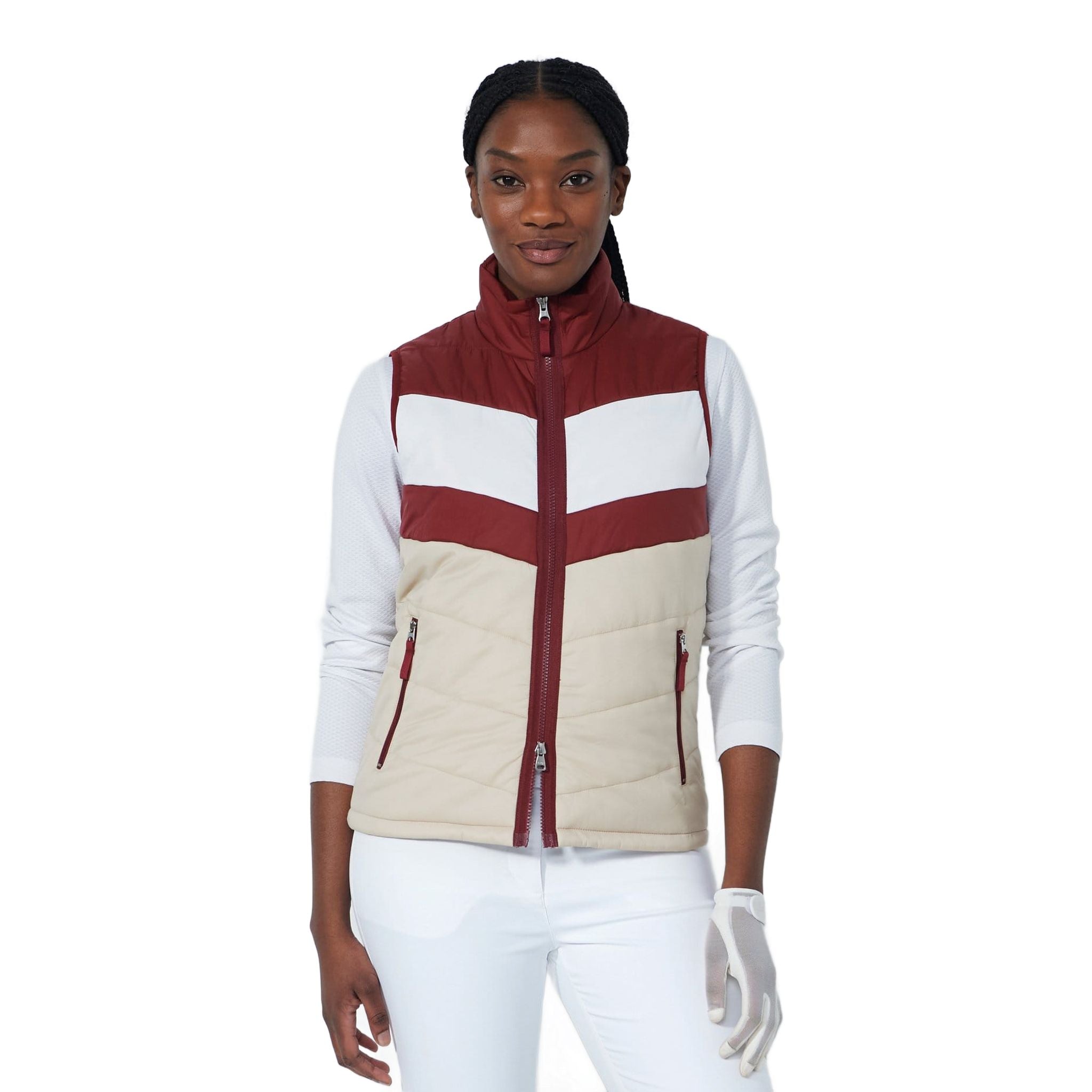 Gilet matelassé à rayures Daily Sports pour femme