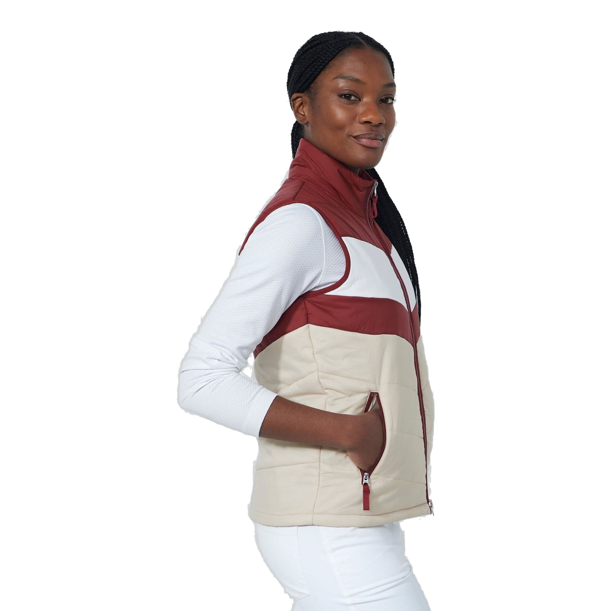 Gilet matelassé à rayures Daily Sports pour femme