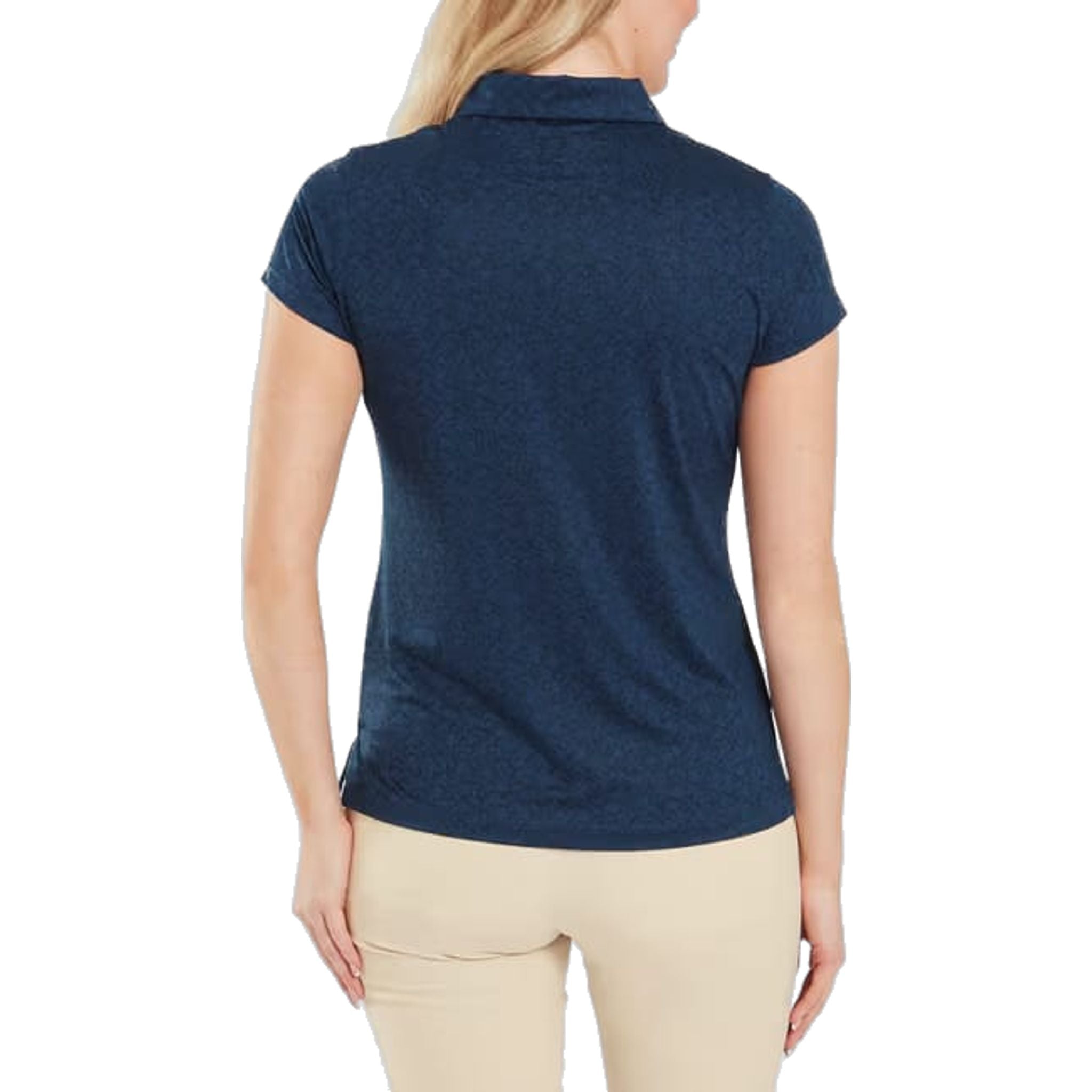 Polo Footjoy Lisle à manches courtes et motif floral peint pour femme