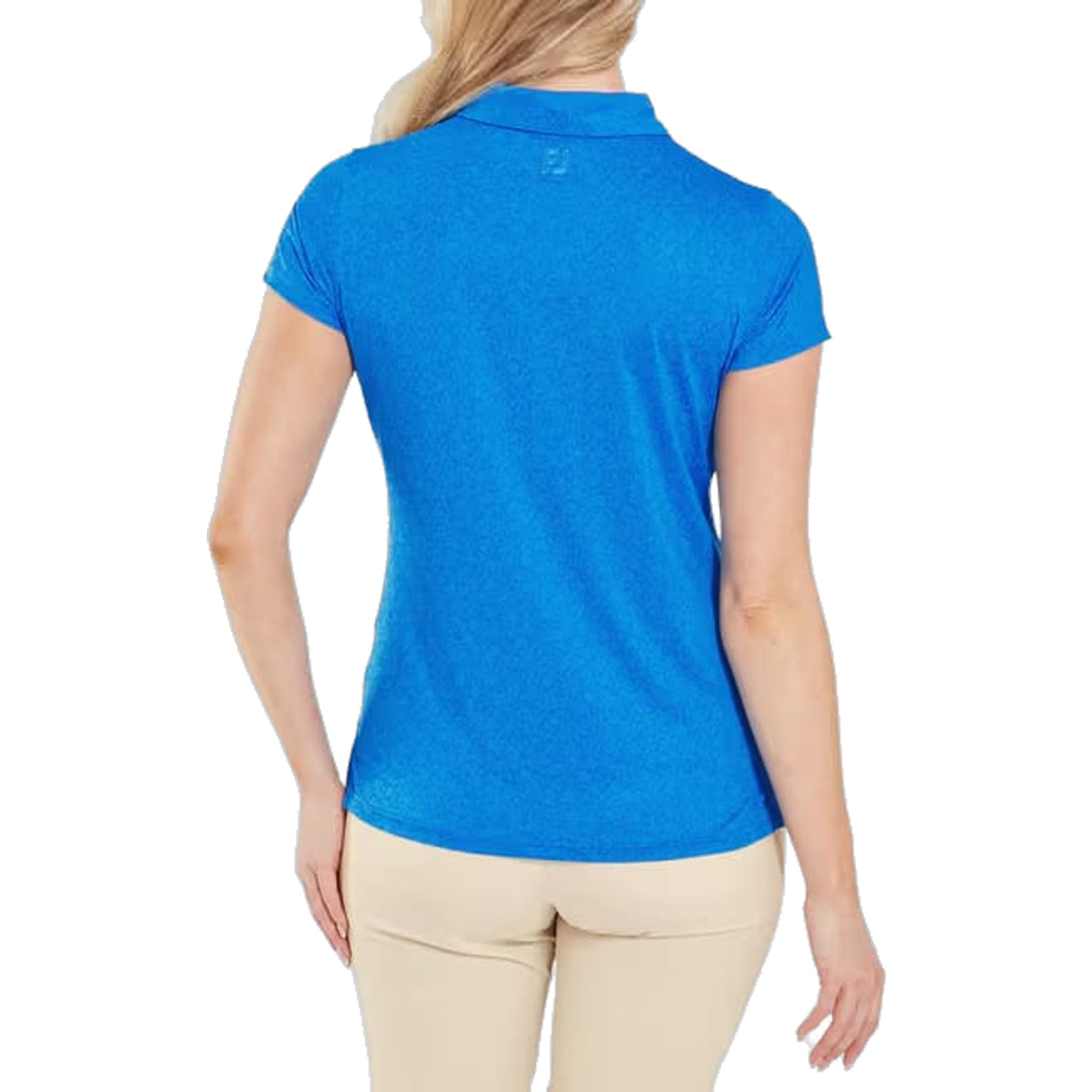 Footjoy Painted Floral Cap Sleeve Lisle Polo Damen