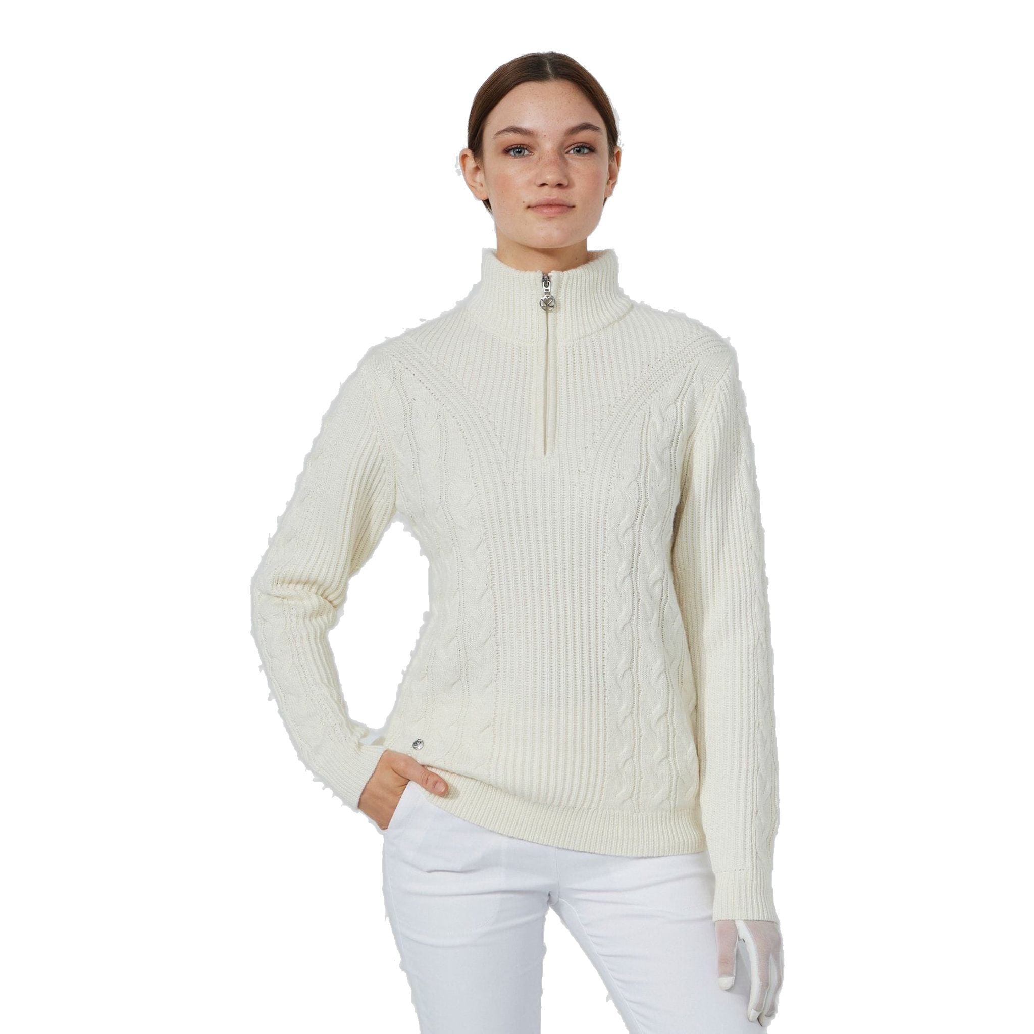 Pull en maille torsadée doublé Daily Sports pour femme