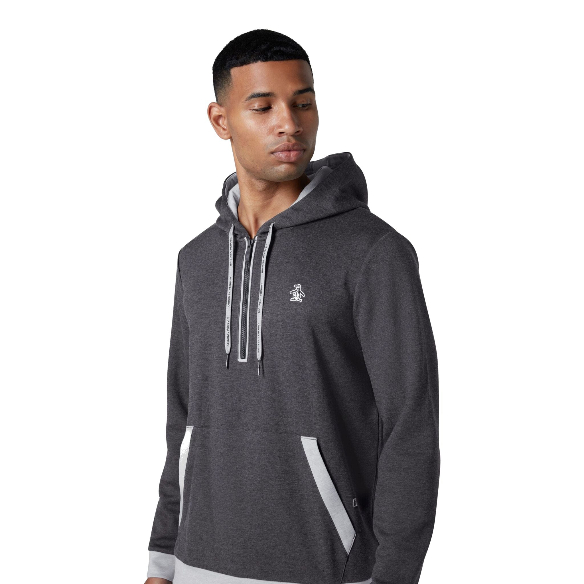 Sweat à capuche Original Penguin 1/4 Zip Color Block pour homme