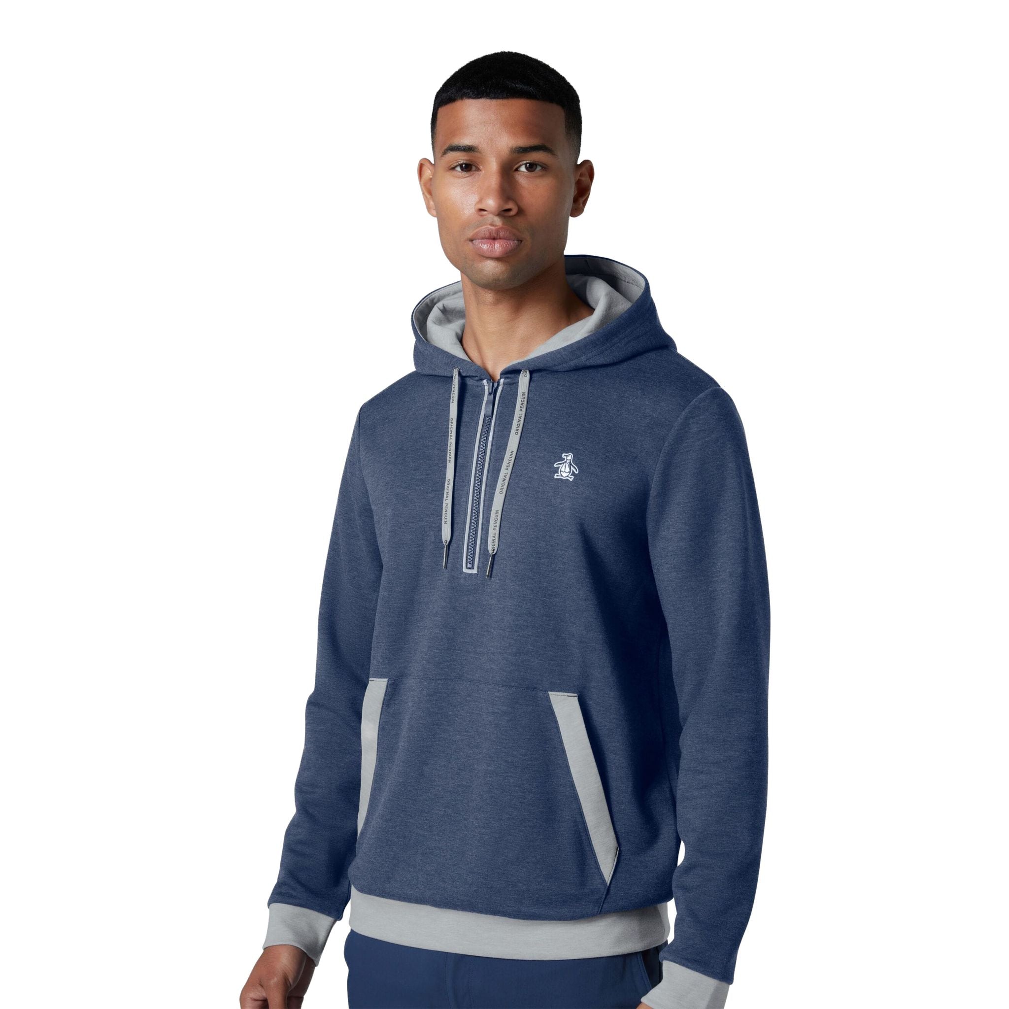 Sweat à capuche Original Penguin 1/4 Zip Color Block pour homme