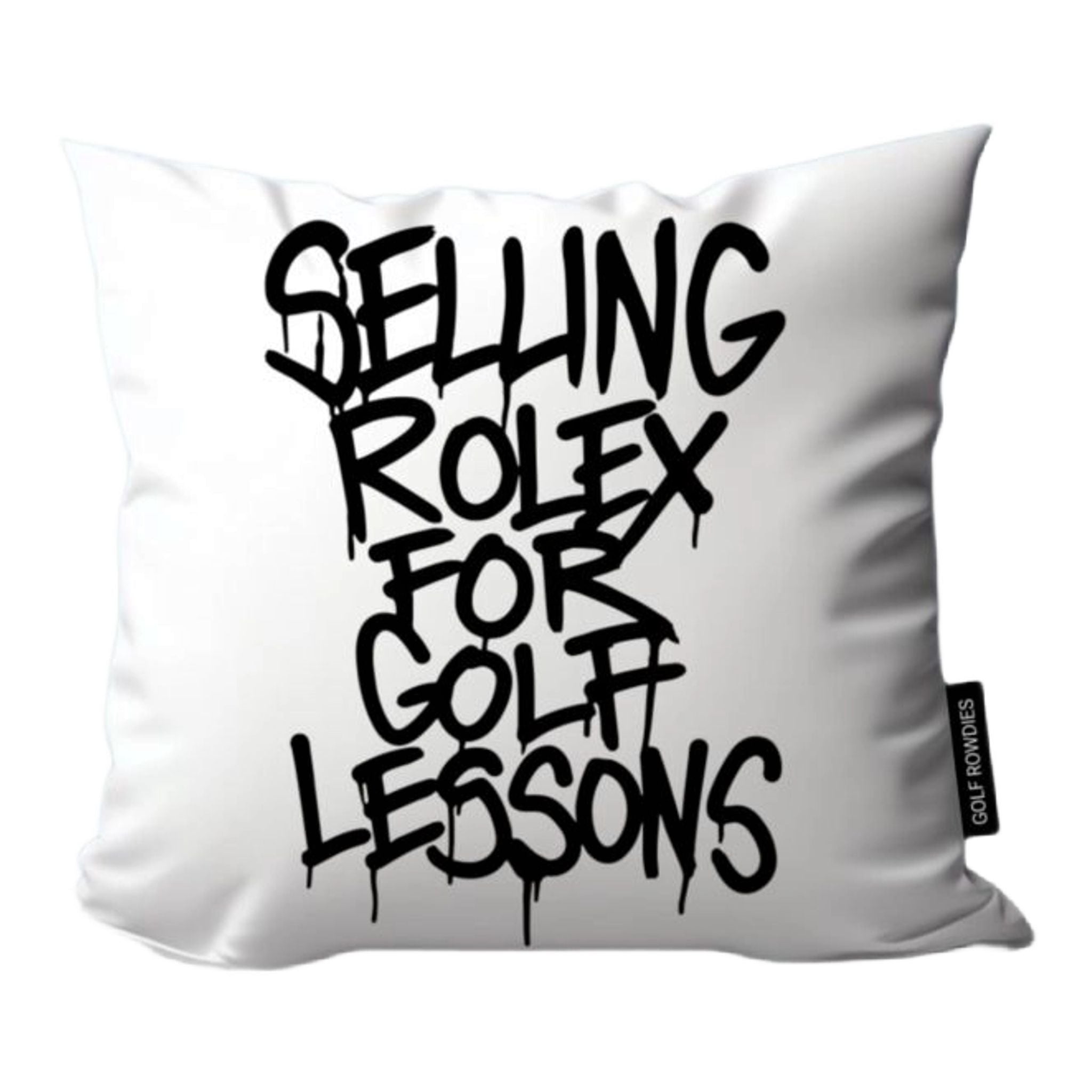 Taie d'oreiller de golfeur turbulent vendant une Rolex pour des leçons de golf