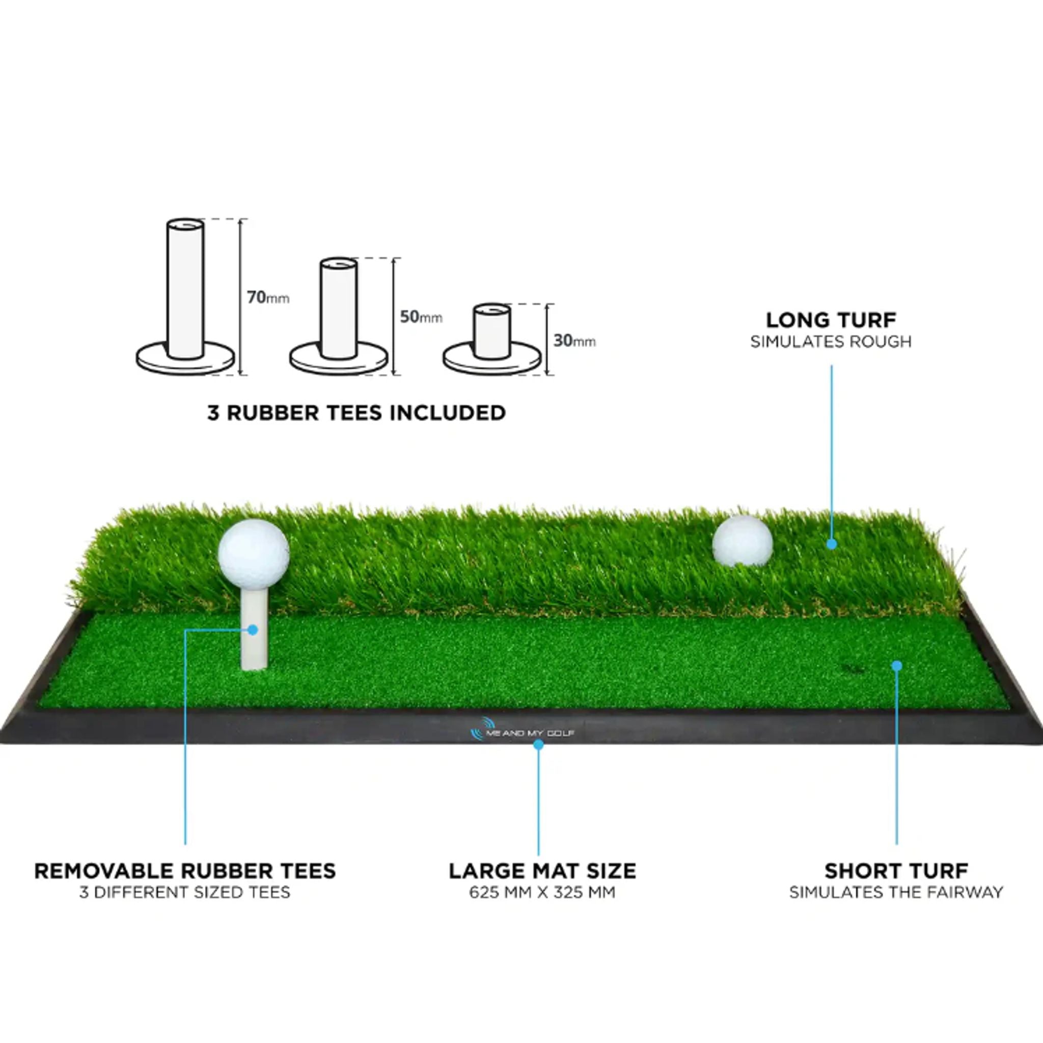 Tapis de frappe 2 en 1 Me and My Golf Dual Turf