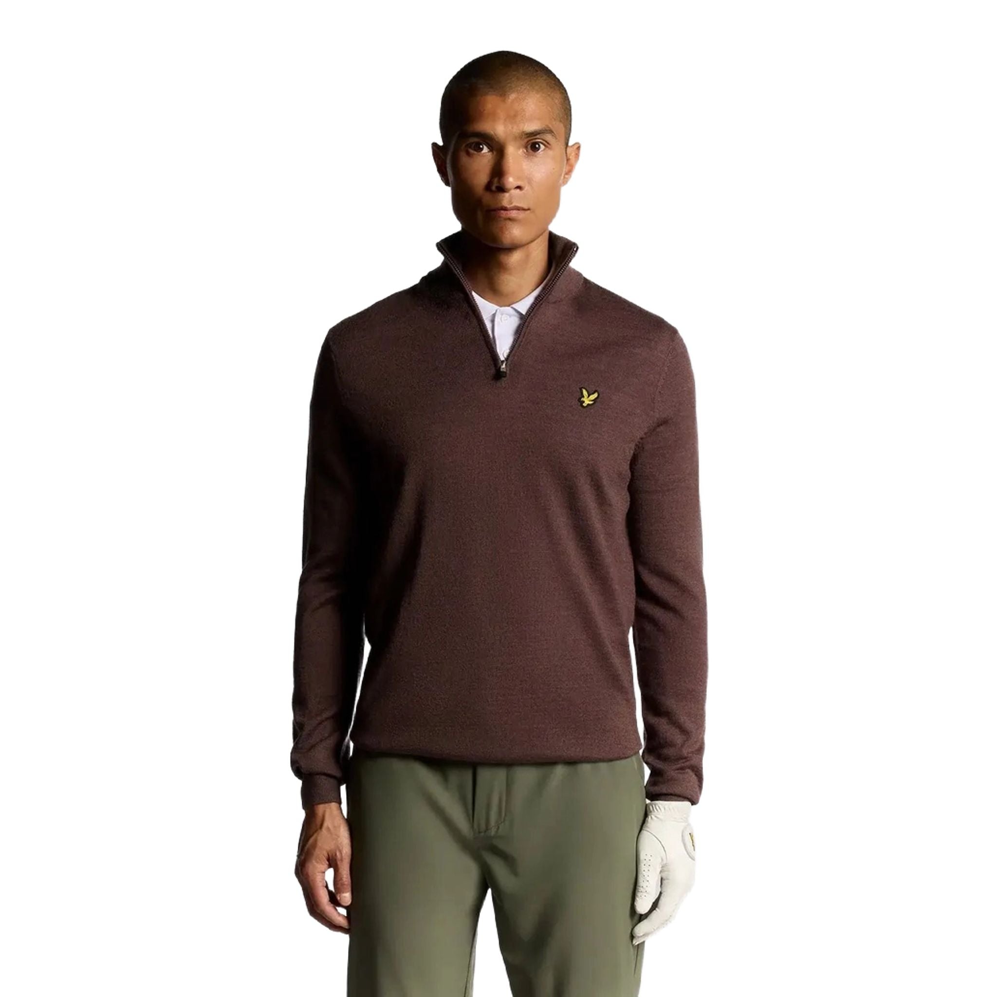 Lyle & Scott Pull zippé 1/4 pour hommes