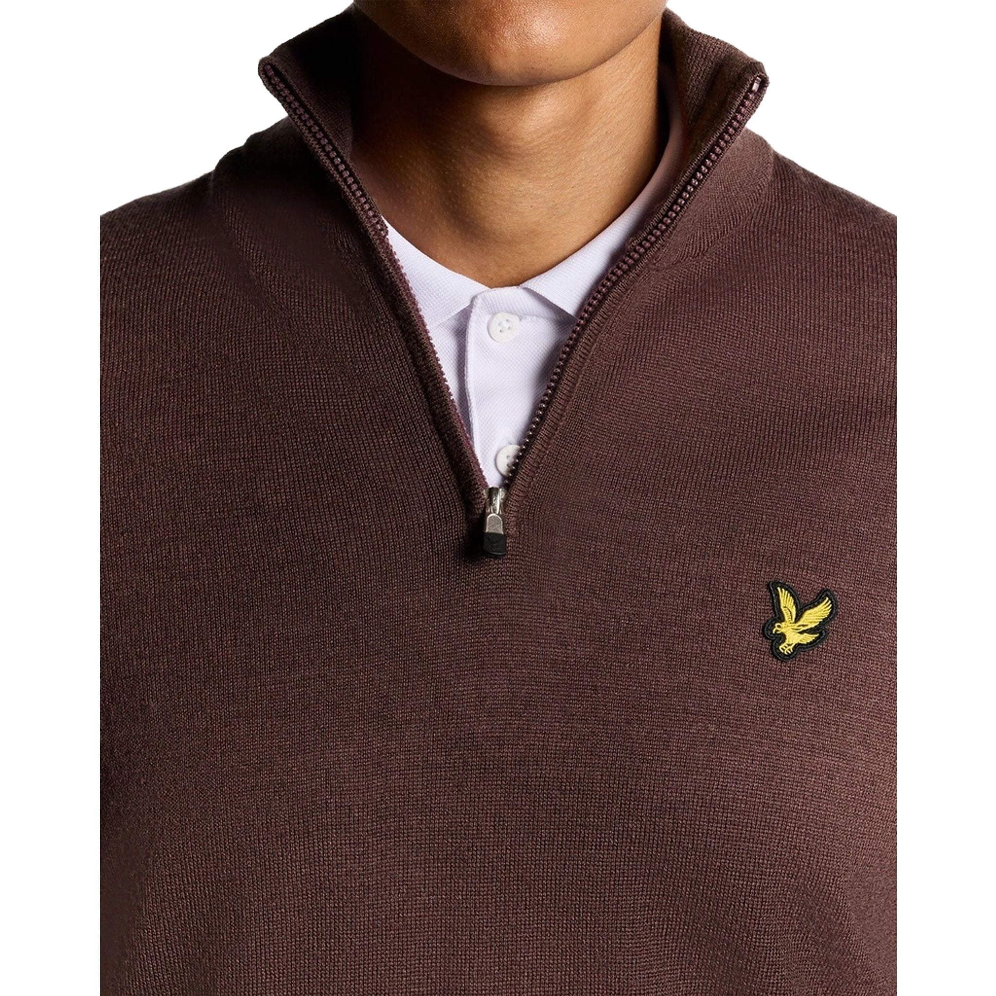 Lyle & Scott Pull zippé 1/4 pour hommes