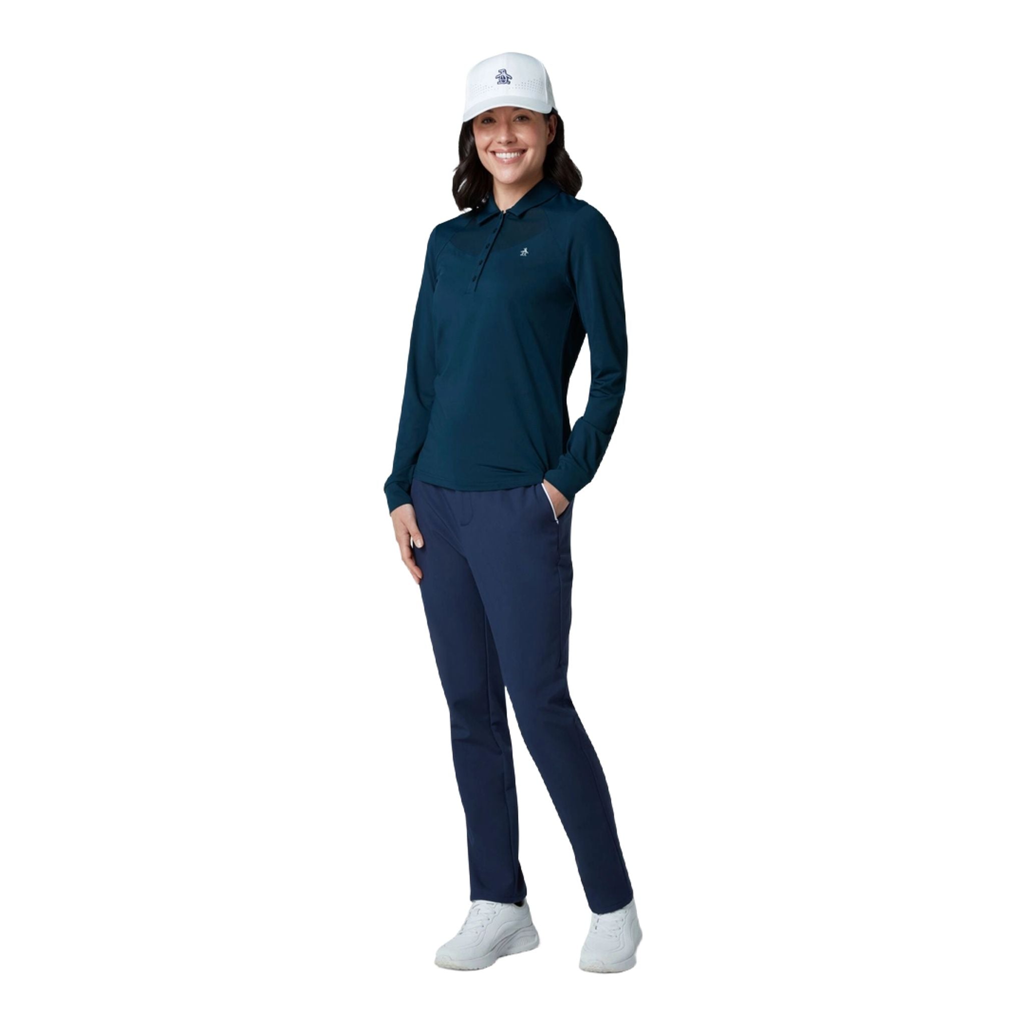Polo à manches longues en maille Original Penguin pour femme
