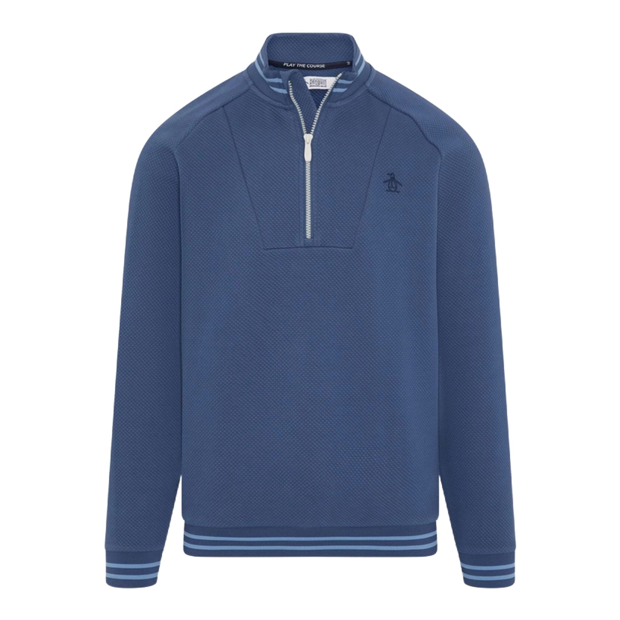 Original Penguin Pull à fermeture éclair 1/4 d'épaisseur moyenne pour hommes