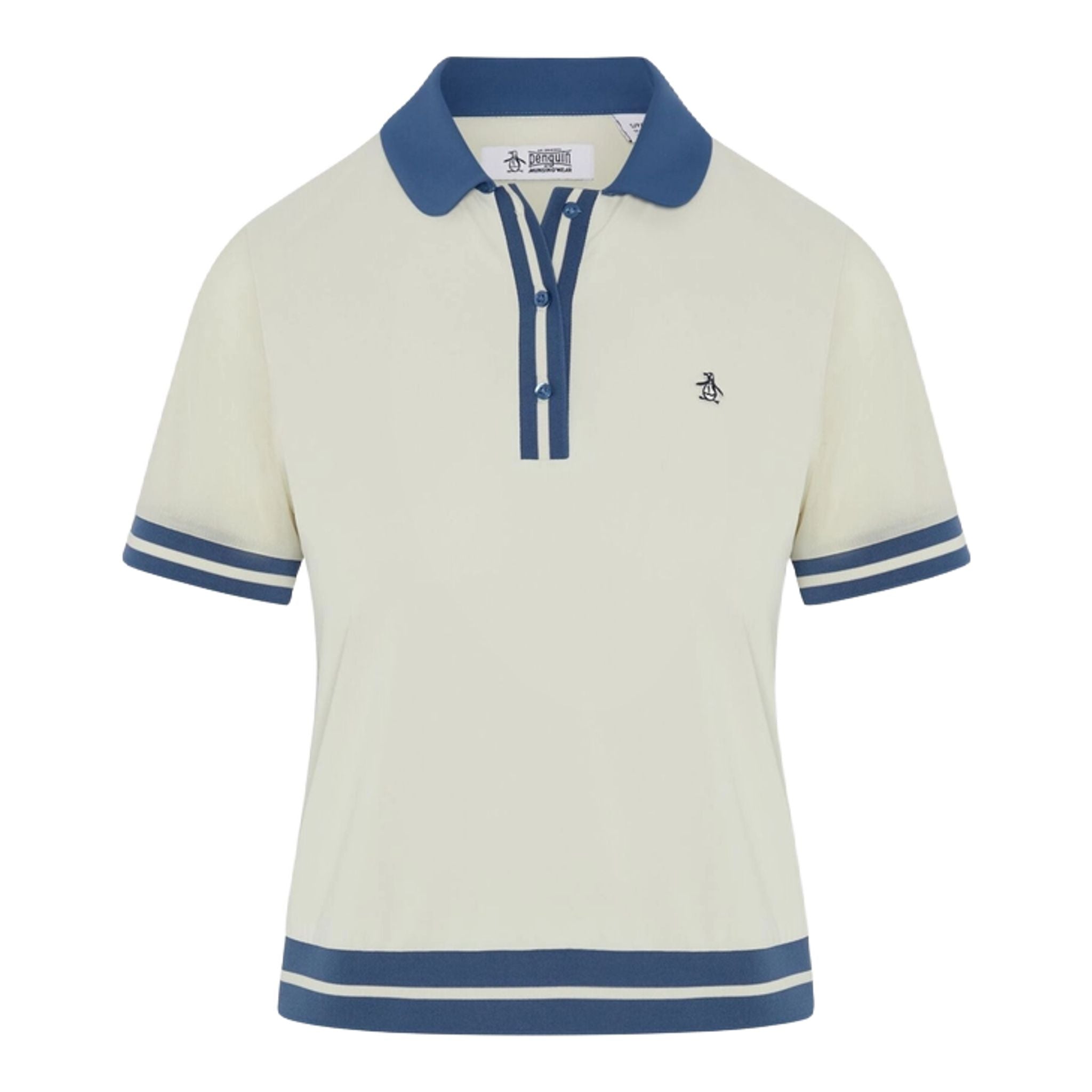 Polo Original Penguin à taille basse et blocs de couleurs pour femme