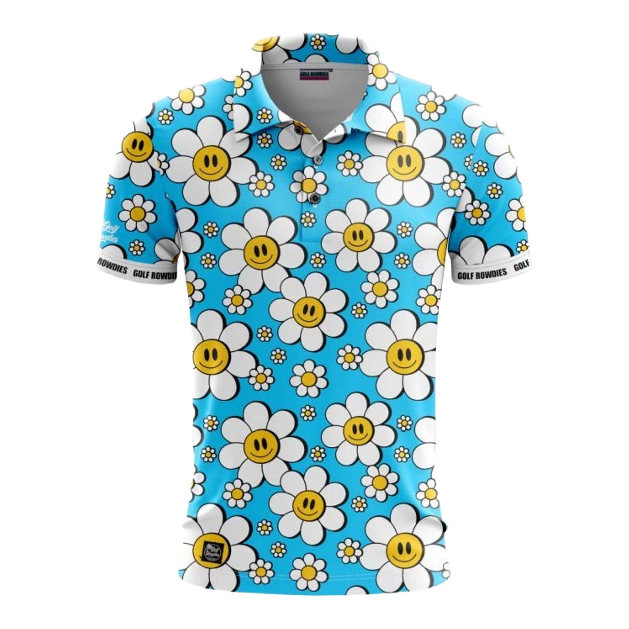 Polo homme Golf Rowdies Happy Flower