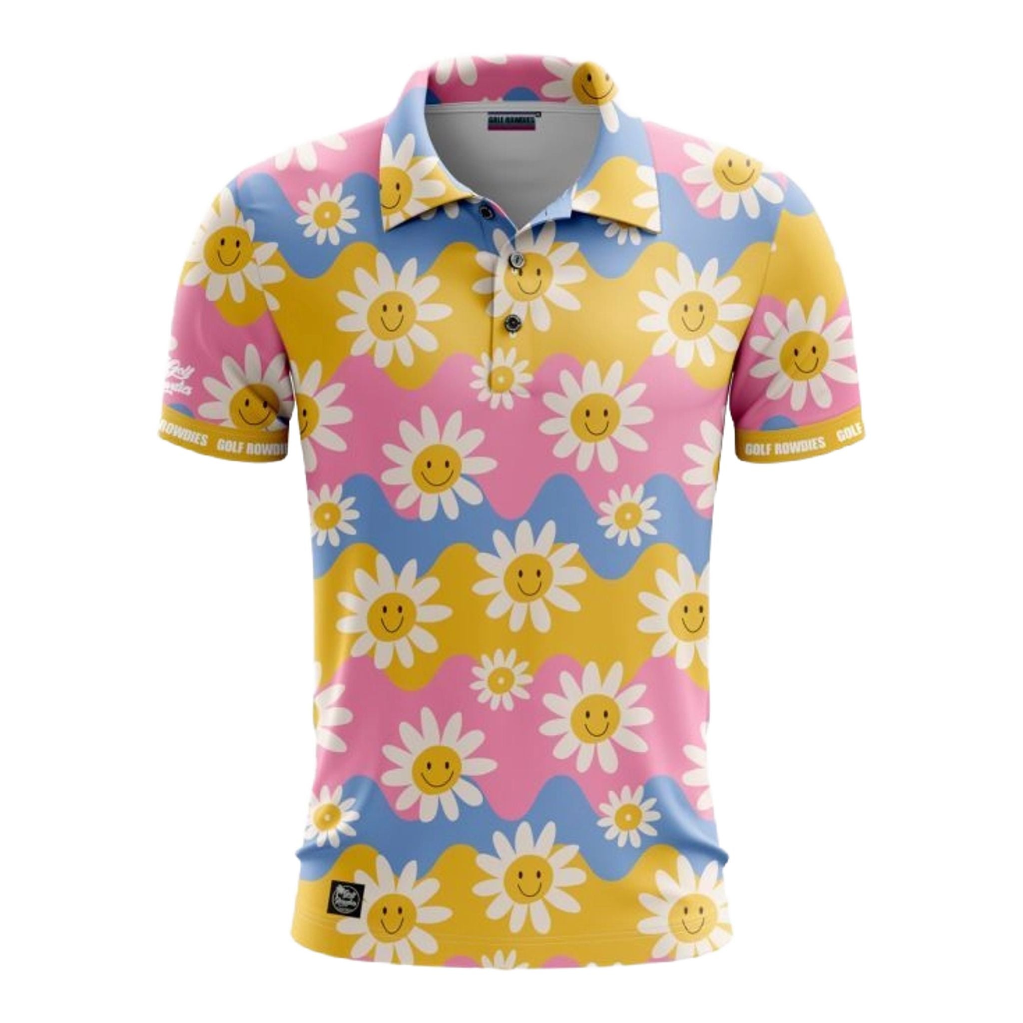 Polo à fleurs rétro Golf Rowdies pour hommes