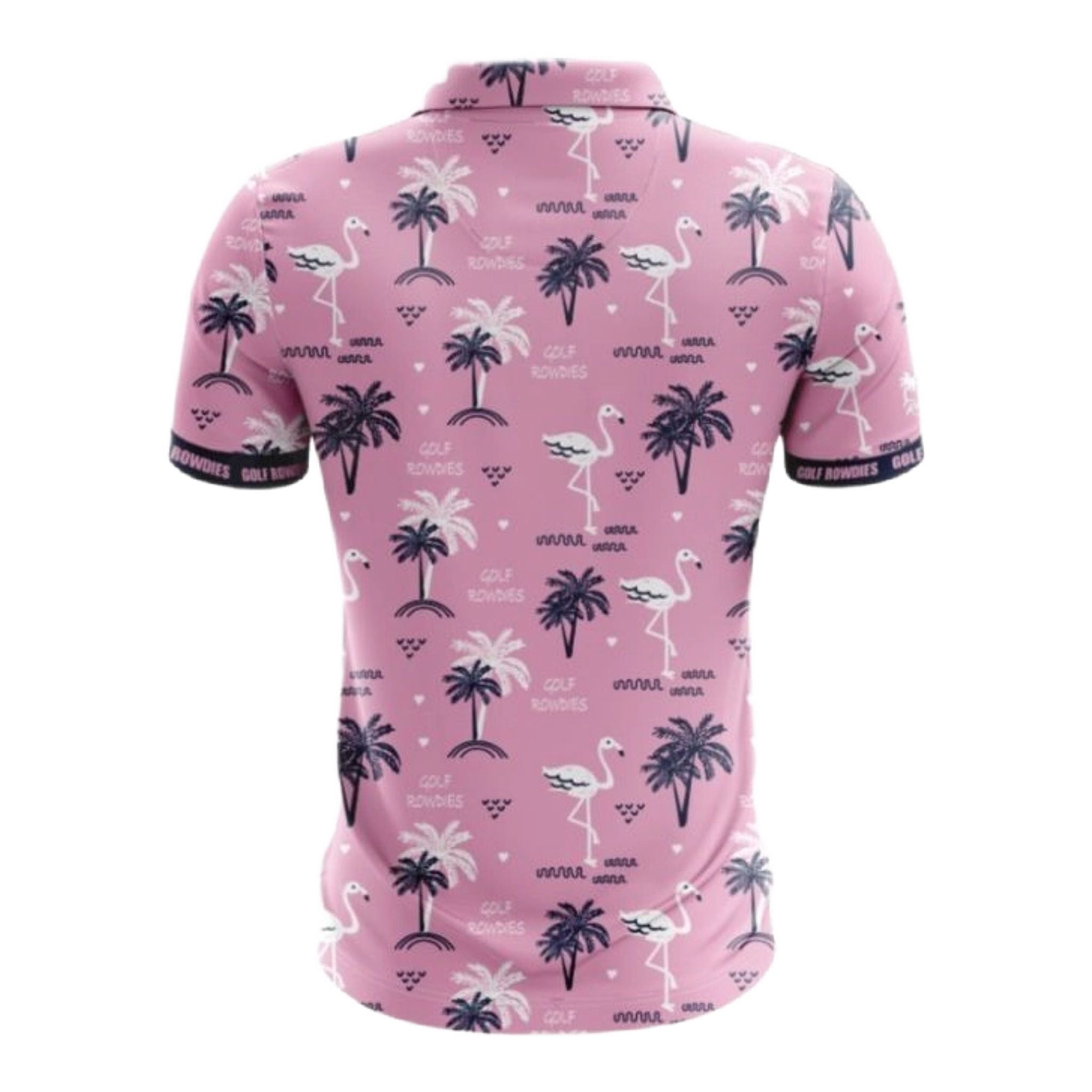 Polo Golf Rowdies Flamingos & Palm Trees pour hommes