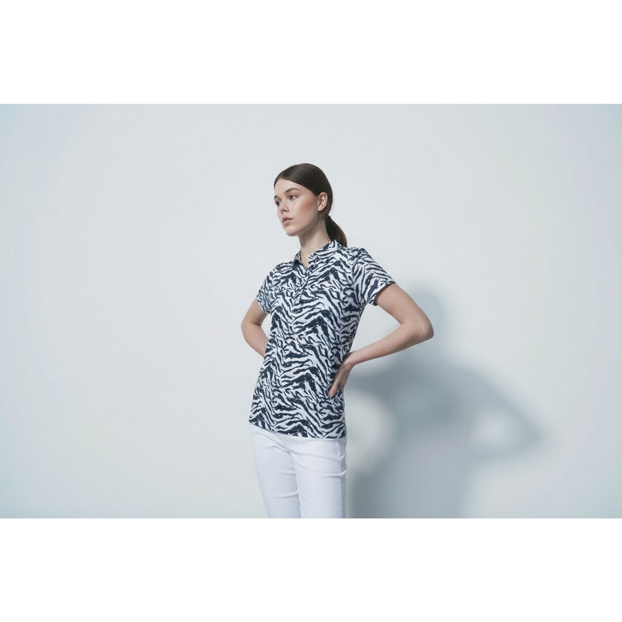 Polo en maille imprimée Daily Sports QuickDry Lens pour femme