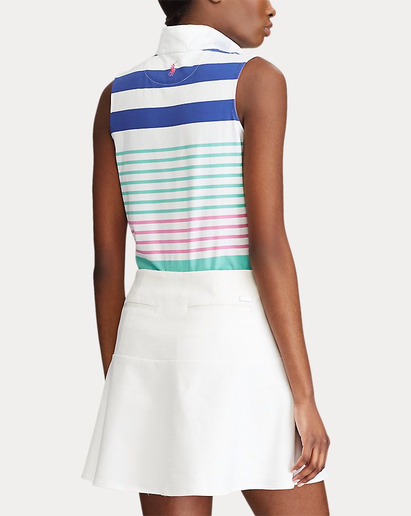 Polo de golf sans manches à quart de zip Ralph Lauren pour femme