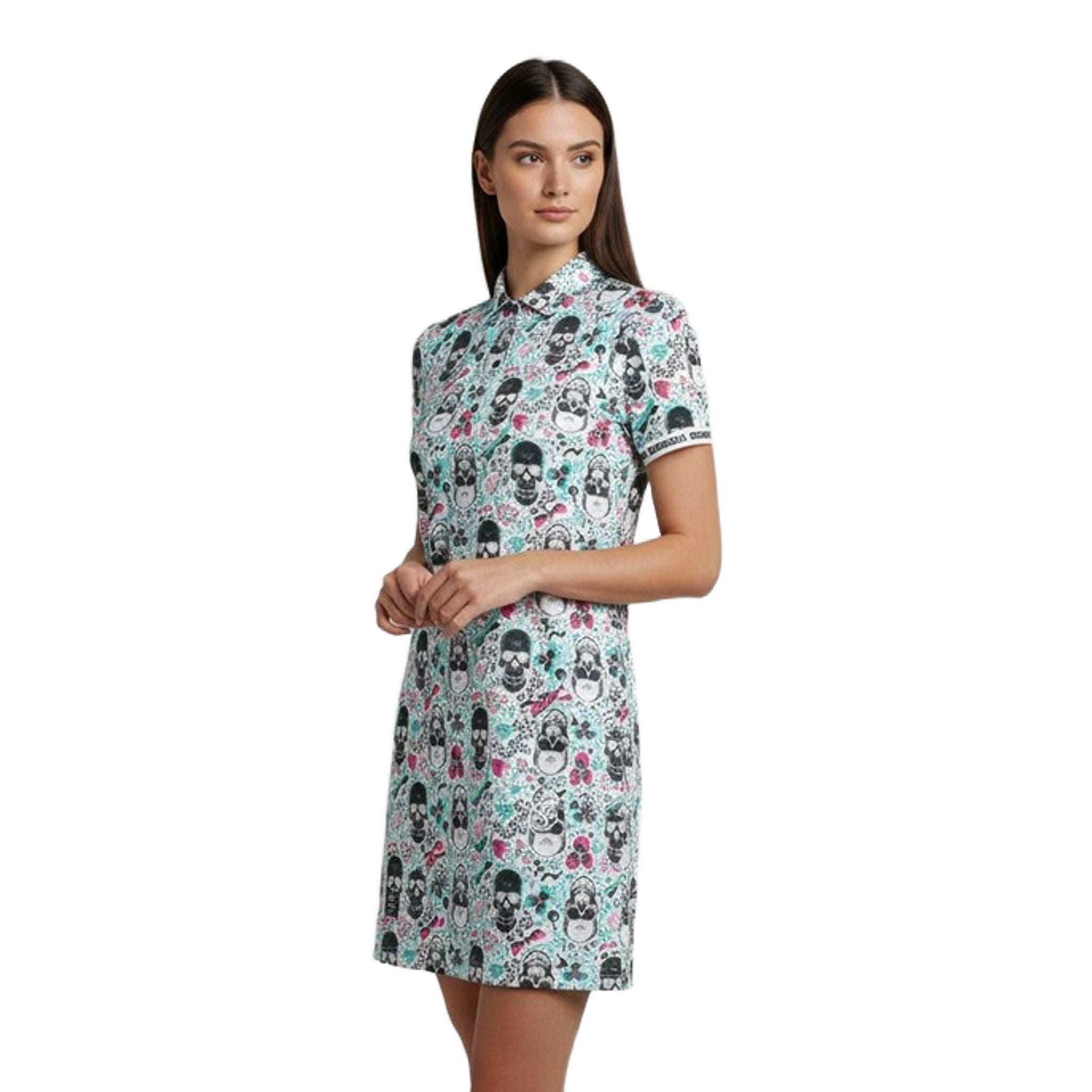 Polo Golf Rowdies Skull Bleu Femme