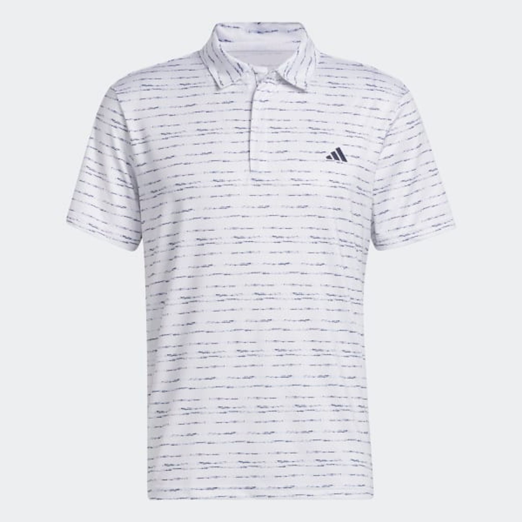 Polo zippé à rayures Adidas pour homme, blanc