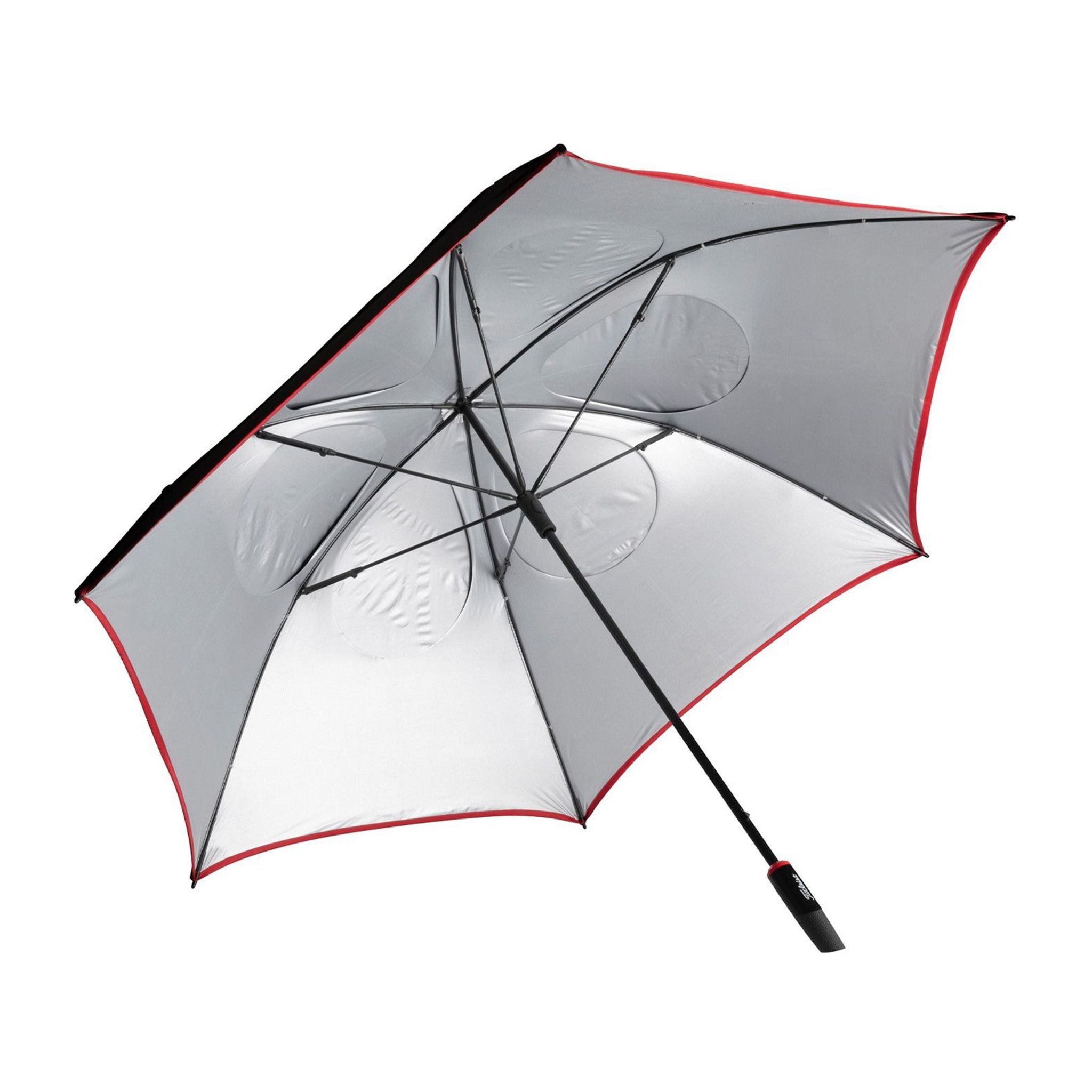 Parapluie Titleist Tour à double toile, noir/rouge