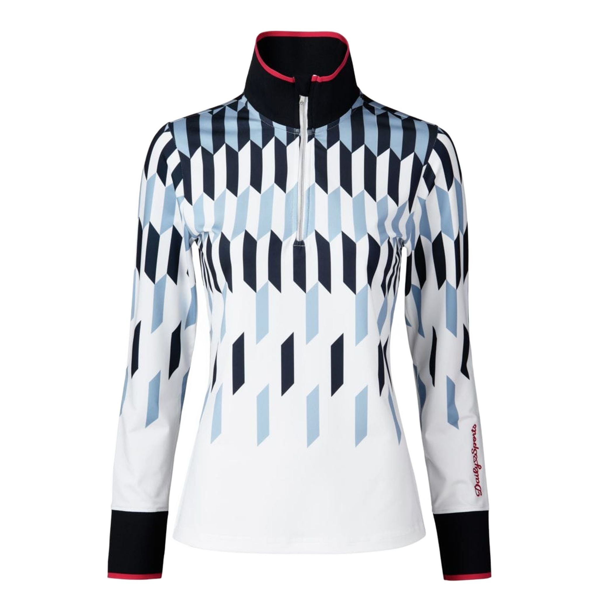 Polo de golf Britney Daily Sports à col demi-long et manches longues pour femmes