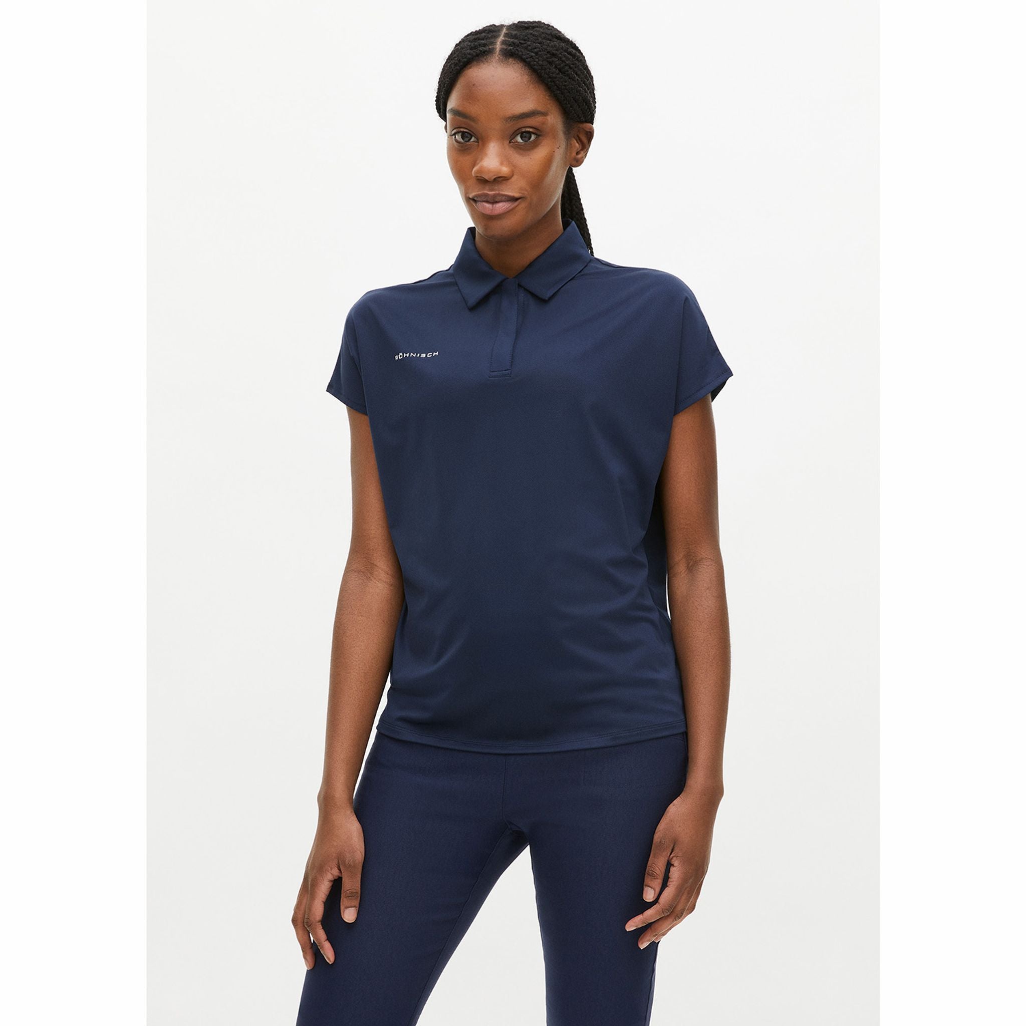 Röhnisch Corinne Loose Golf Polo Femme Marine Femme