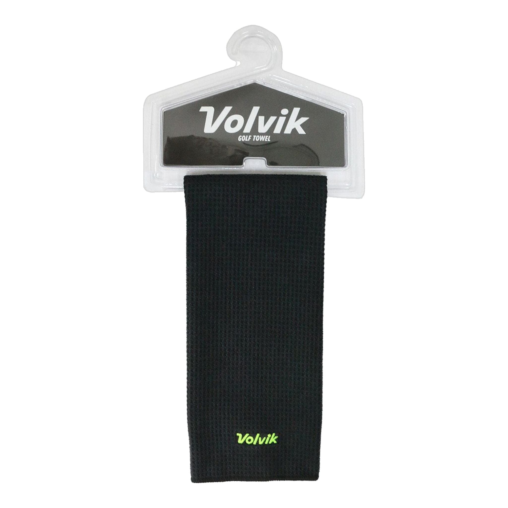 Serviette de raquette en microfibre Volvik Noir/Vert citron