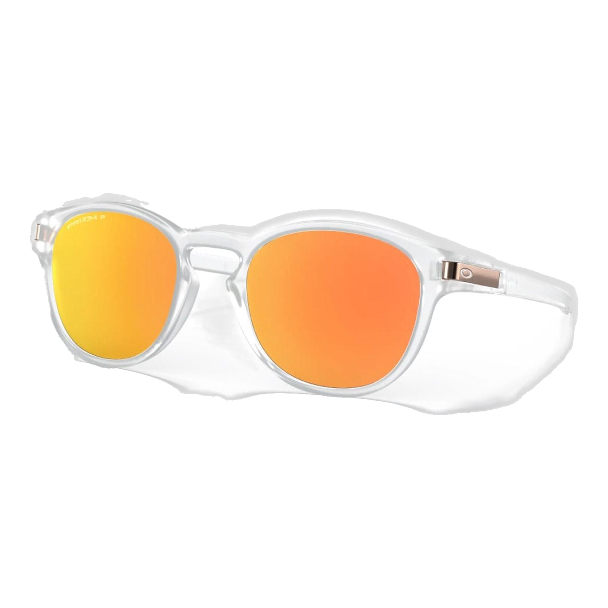 Lunettes de soleil Oakley M Latch Matte Clear Prizm Rose Gold Polarized pour hommes