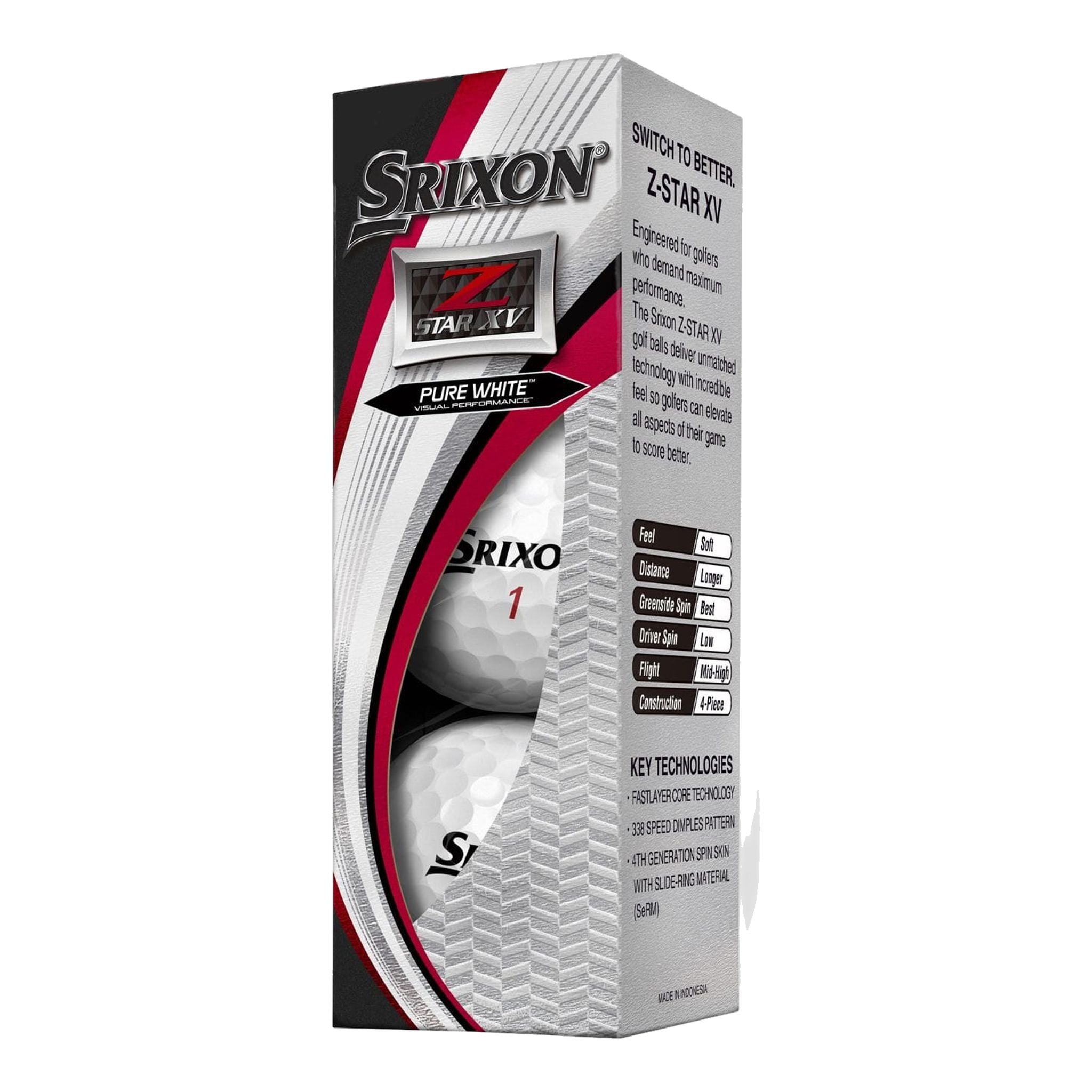 Srixon Z-Star XV 6 (19) DPP [12 boules] Blanc