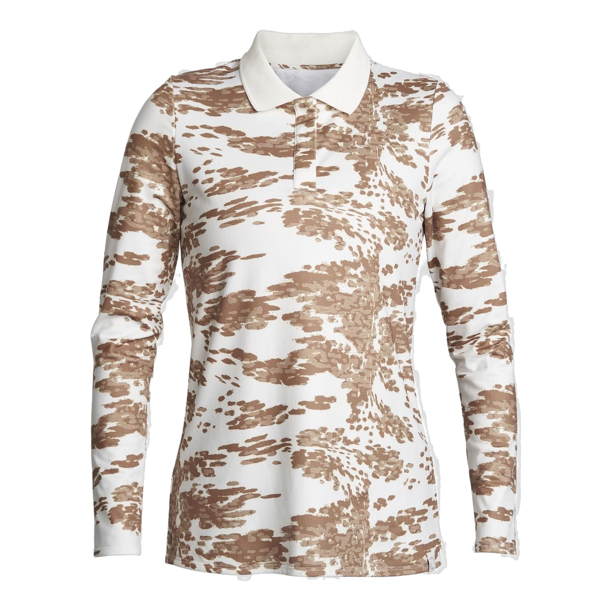 Röhnisch W Polo Sia Manches Longues Beige/Camo Femme