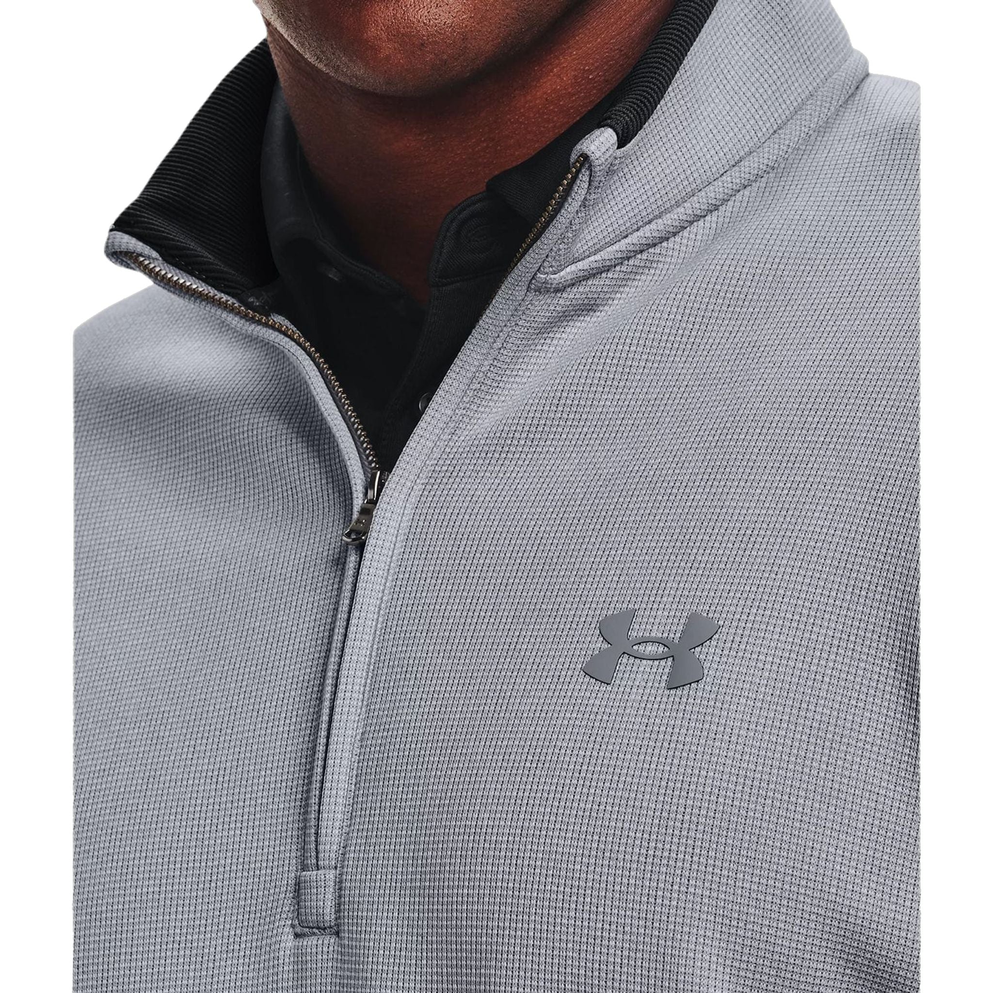 Veste intermédiaire Under Armour 1/4 Zip Gris orage pour homme