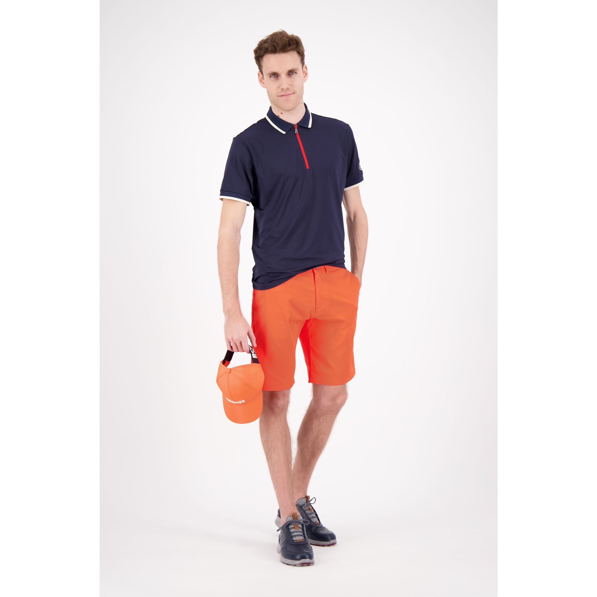 Polo Bogner M Cody SS bleu marine pour homme