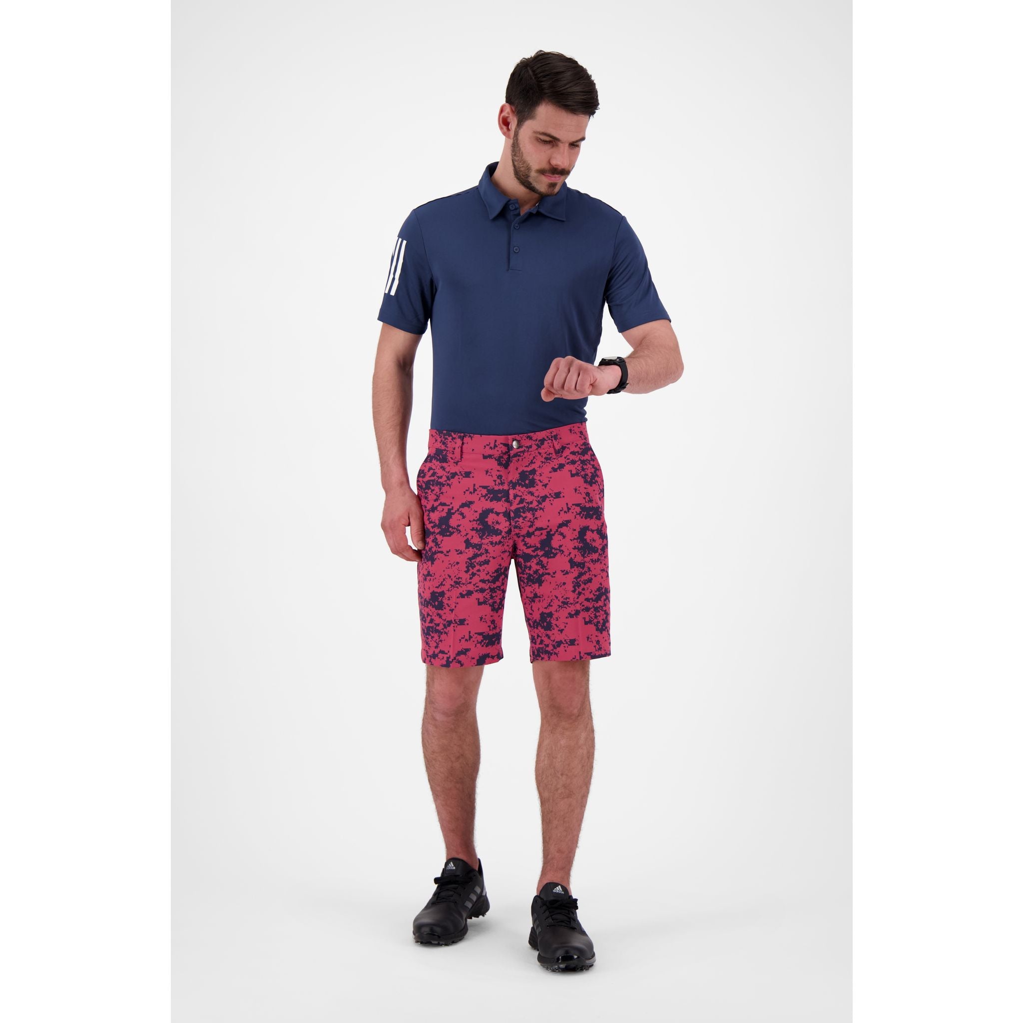 Polo Adidas 3-Stripes Basic SS bleu marine/blanc pour homme