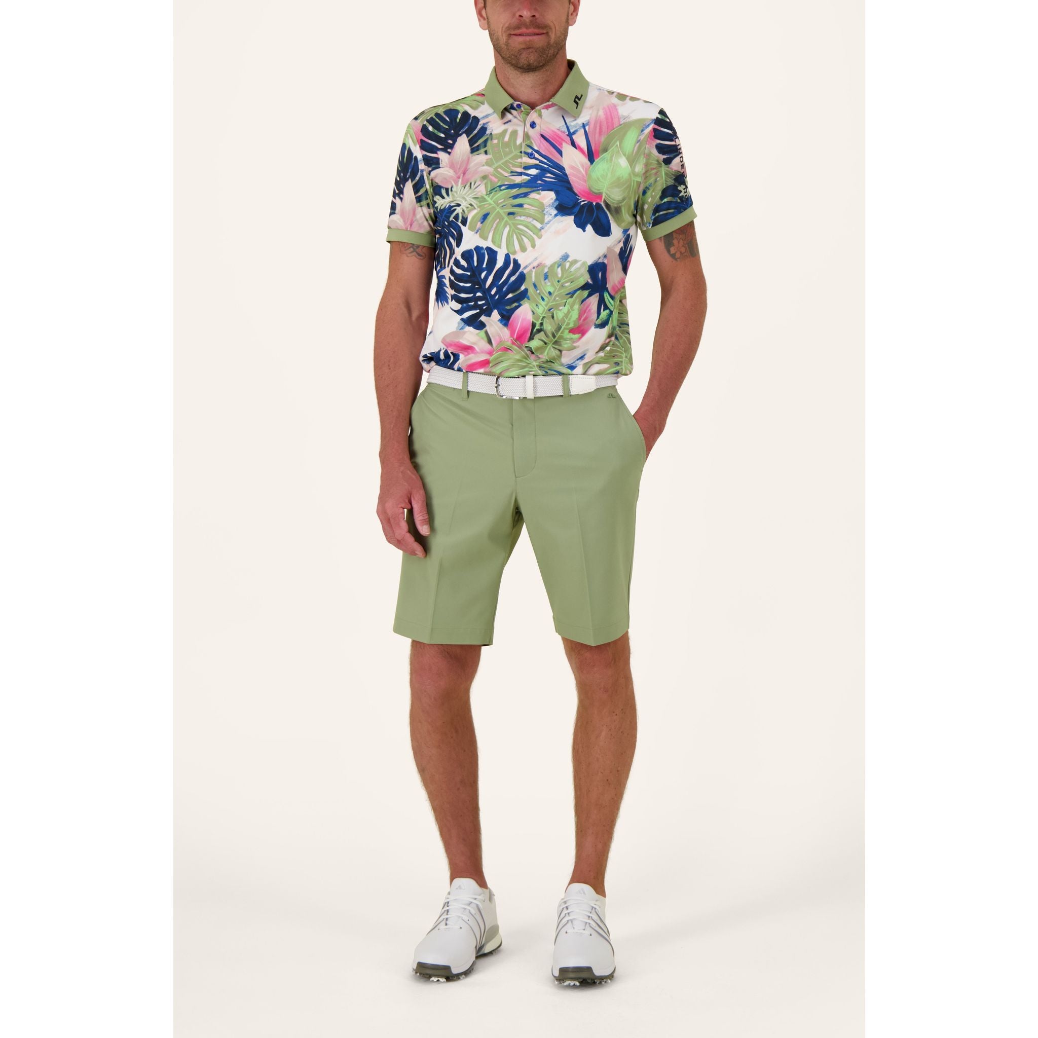 J. Lindeberg Tour Tech Reg Fit Polo imprimé hommes