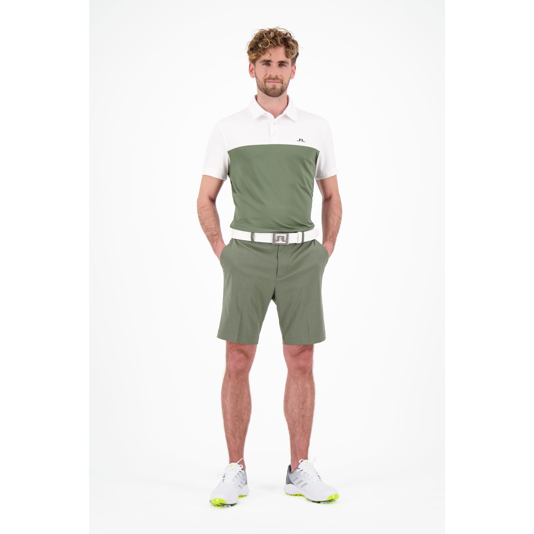 Polo J. Lindeberg M Owen Slim Fit SS vert thym pour homme