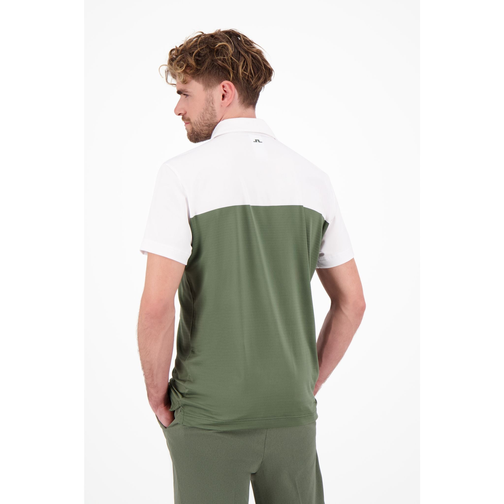 Polo J. Lindeberg M Owen Slim Fit SS vert thym pour homme