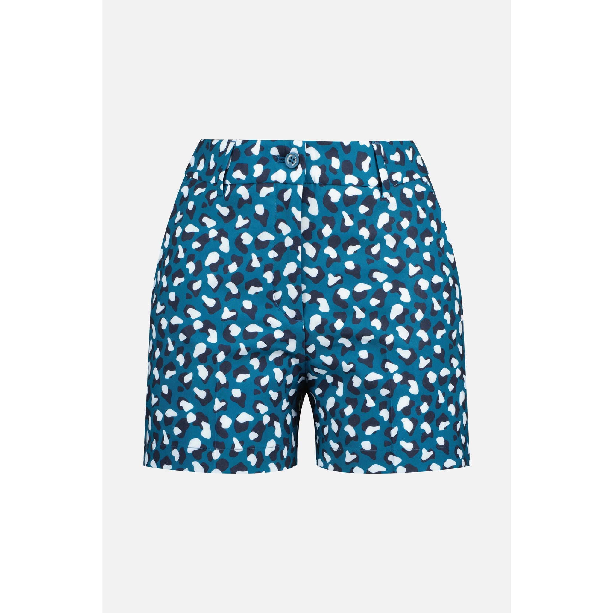 J. Lindeberg W Gwen Short de golf imprimé marocain bleu animal femme