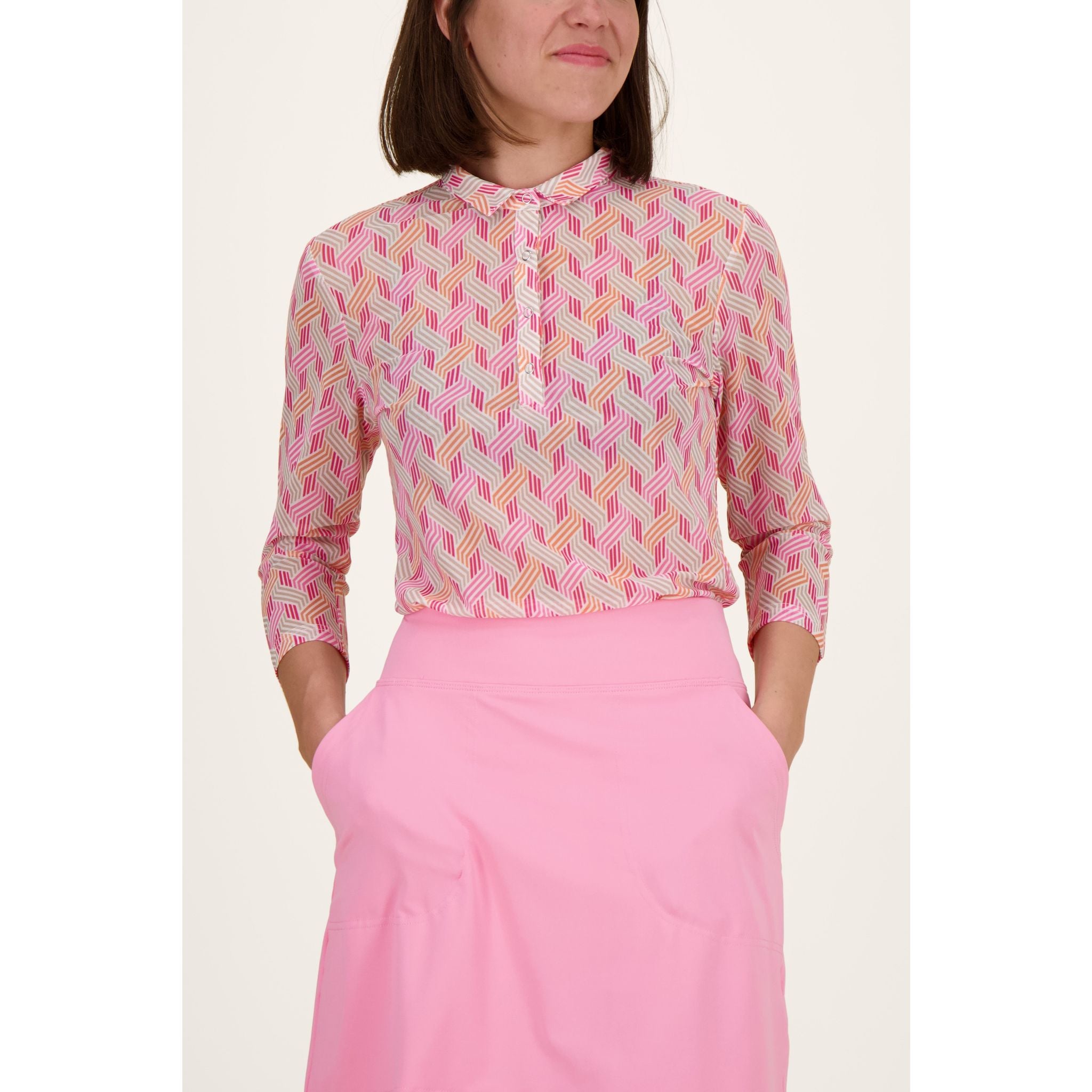 Polo Daily Sports Digne Mesh manches 3/4 pour femme