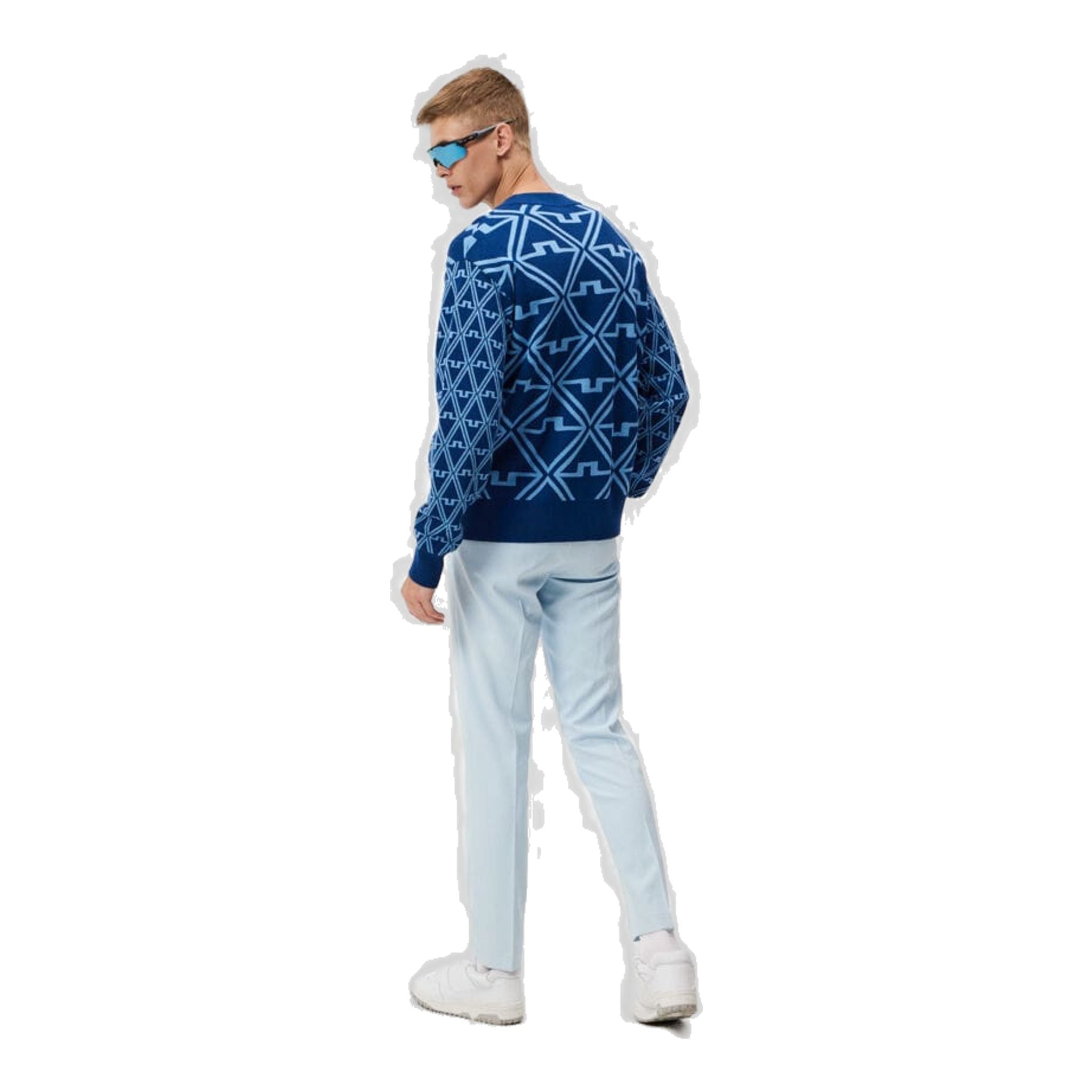 Pull en maille jacquard Isaac J. Lindeberg pour homme
