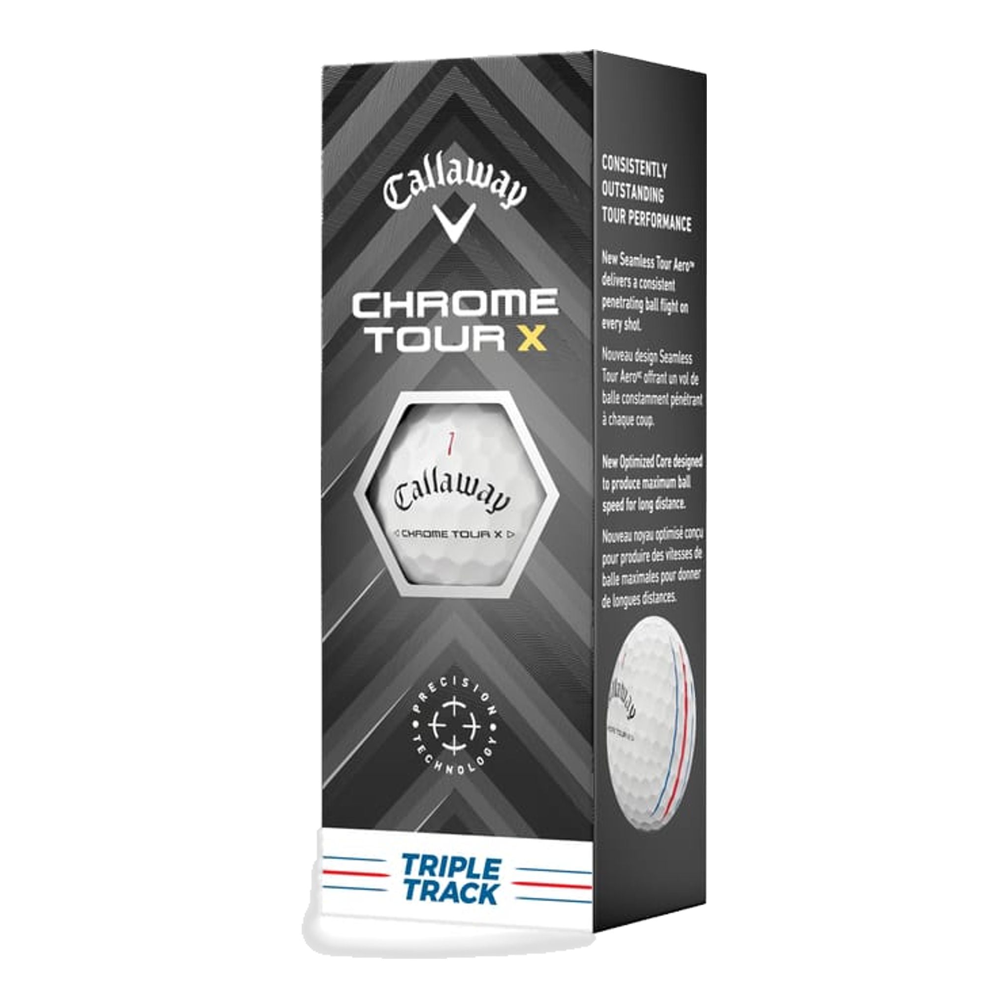 Balles de golf Callaway Chrome Soft Tour X Triple Track [12 pièces] (2024)