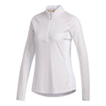 Polo Adidas W Aeroready UPF50 manches longues blanc/orange pour femme