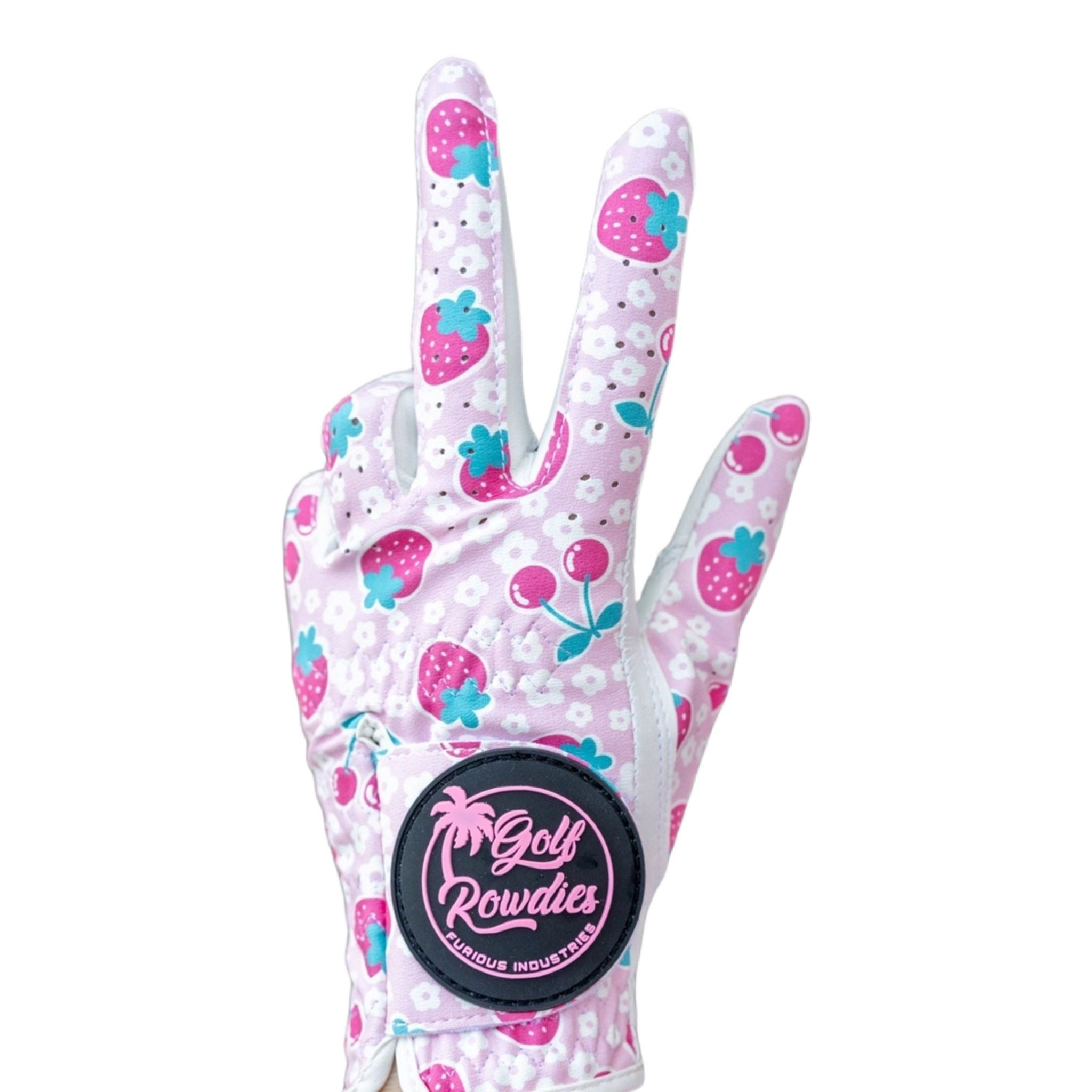 Gants de golf Rowdies Fraise pour femmes