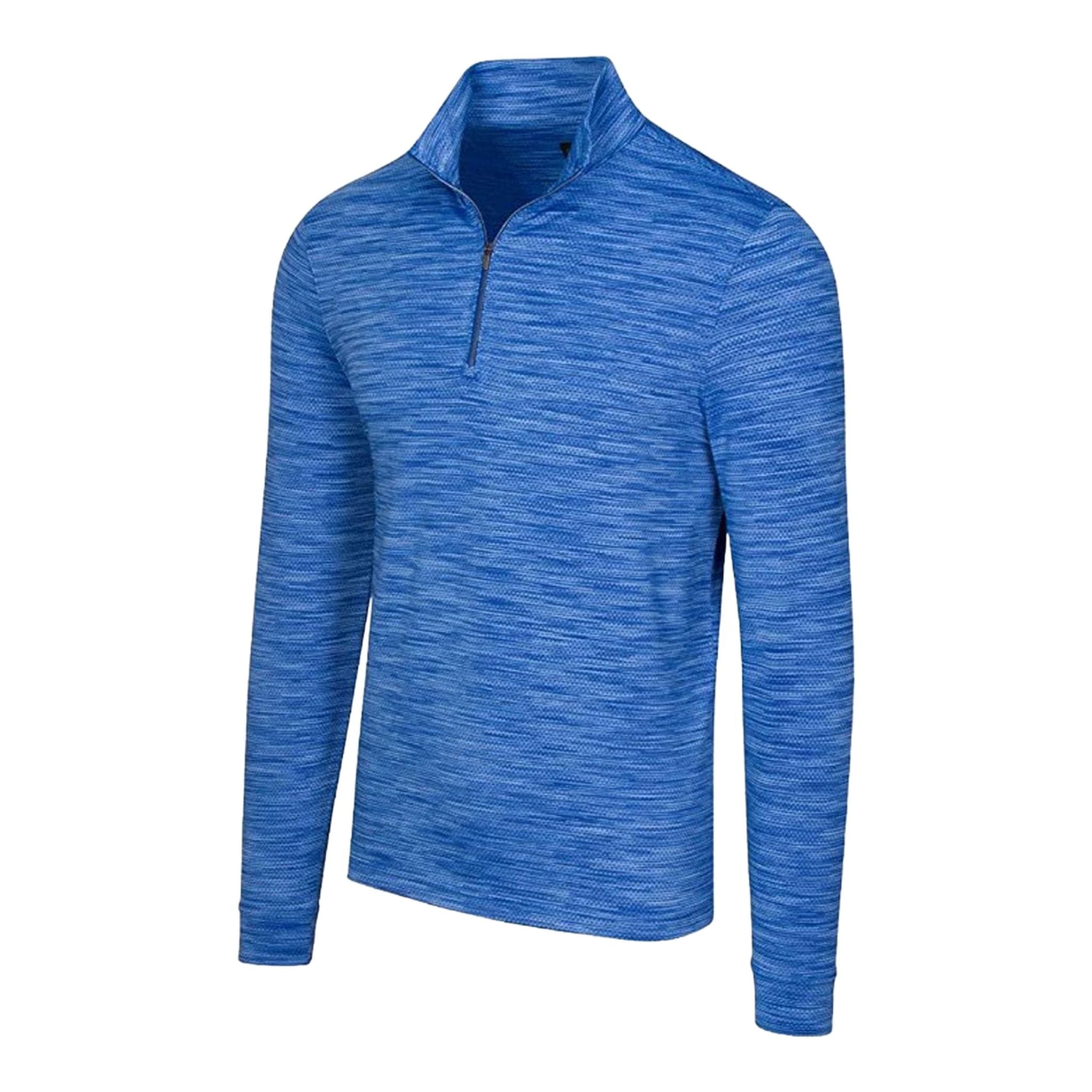 Pull Greg Norman en maille chinée à manches longues et fermeture éclair 1/4, style maritime, pour homme