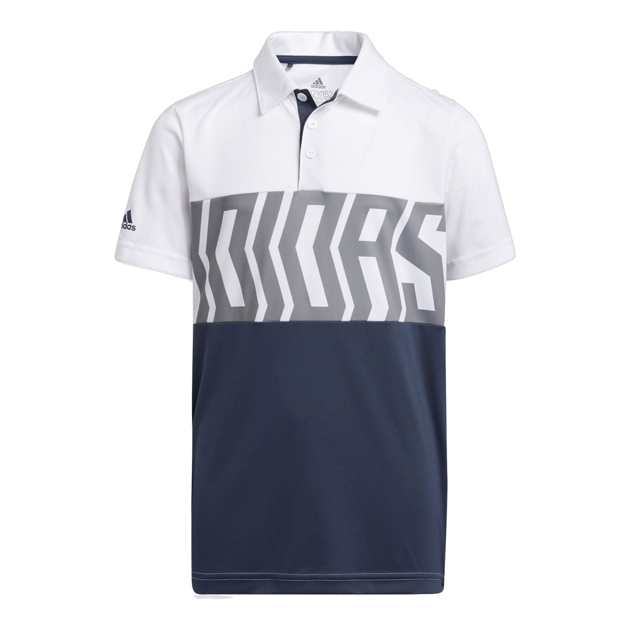 Polo Adidas B Print Color Blocking SS blanc pour homme