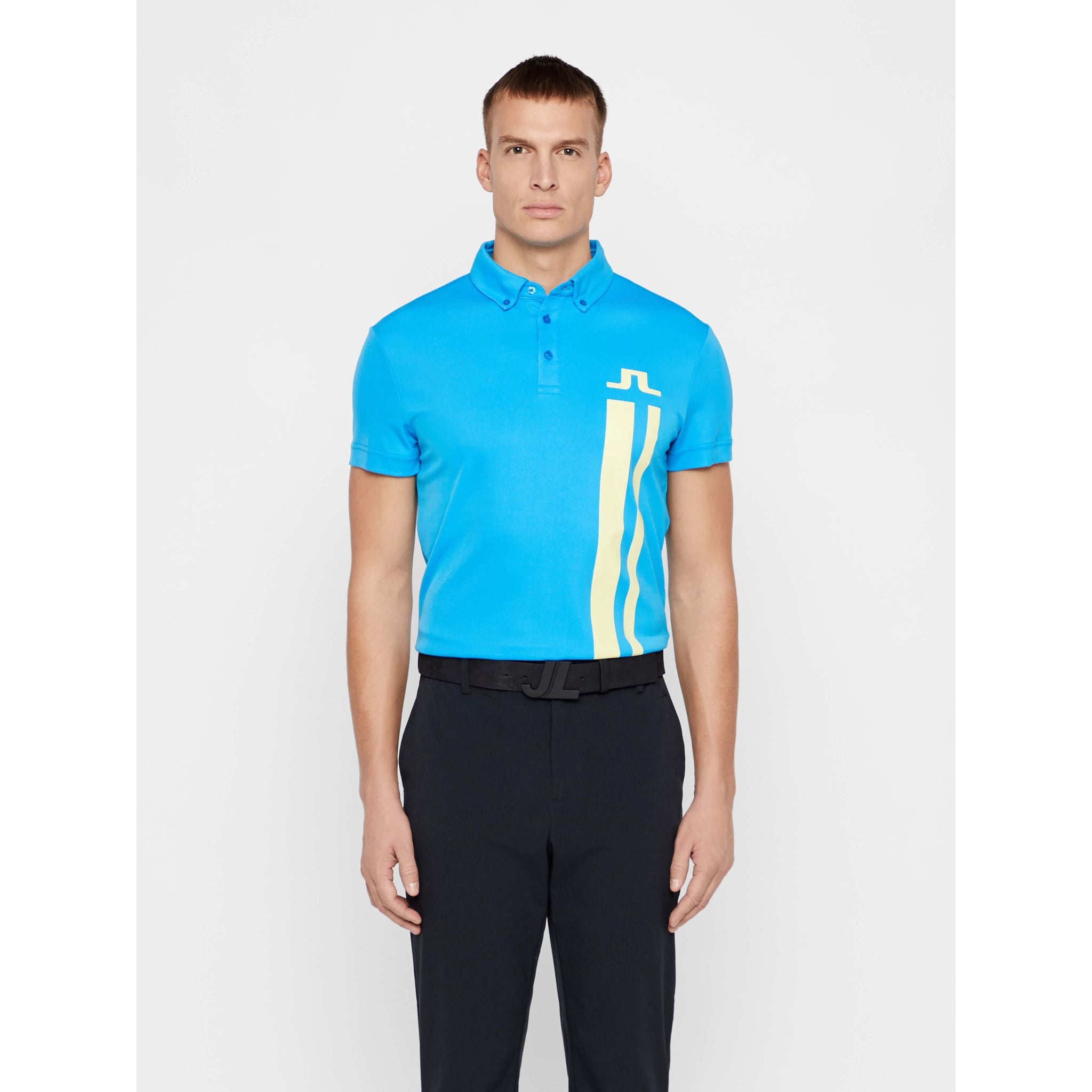 Polo piquet J. Lindeberg M Zeke Reg Fit-Lux True Blue pour homme