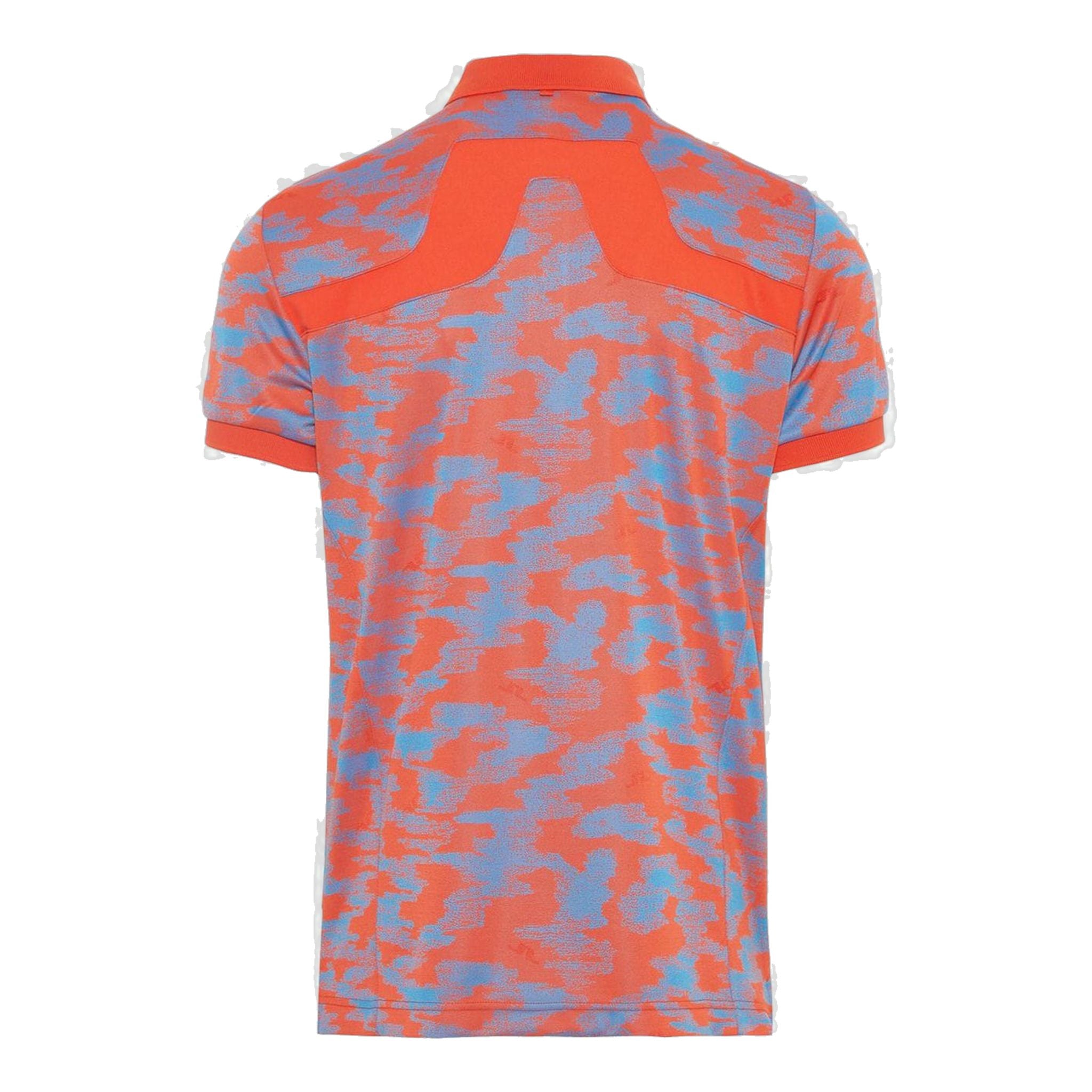 J. Lindeberg M KV Jacquard Reg Fit-TX Jaqua Polo Camouflage Rouge Homme