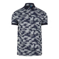 J. Lindeberg M KV Jacquard Reg Fit-TX Jaqua Polo Camou Gris Homme