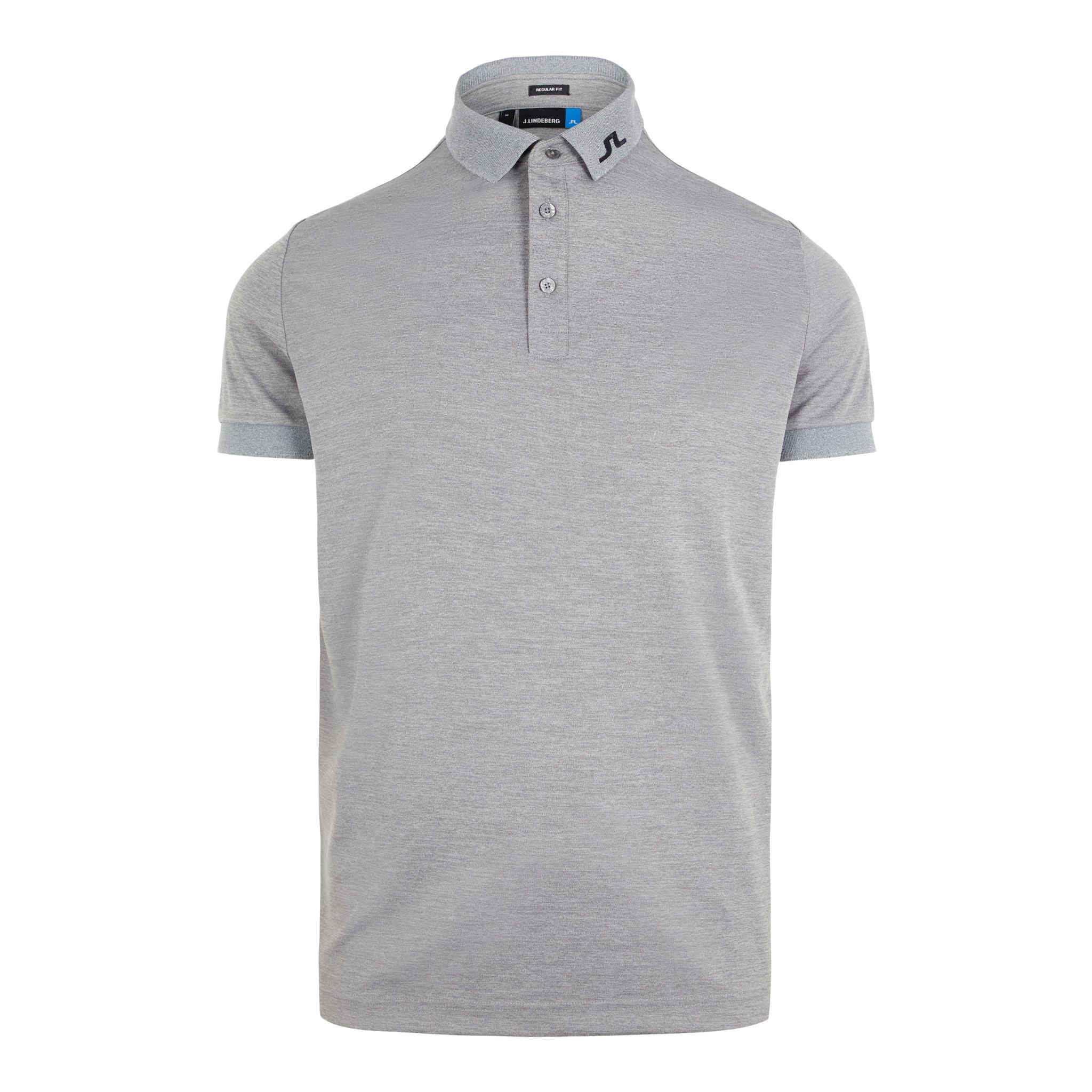 Polo J. Lindeberg M KV Reg Fit-TX Jersey Gris Pierre Mélange Homme