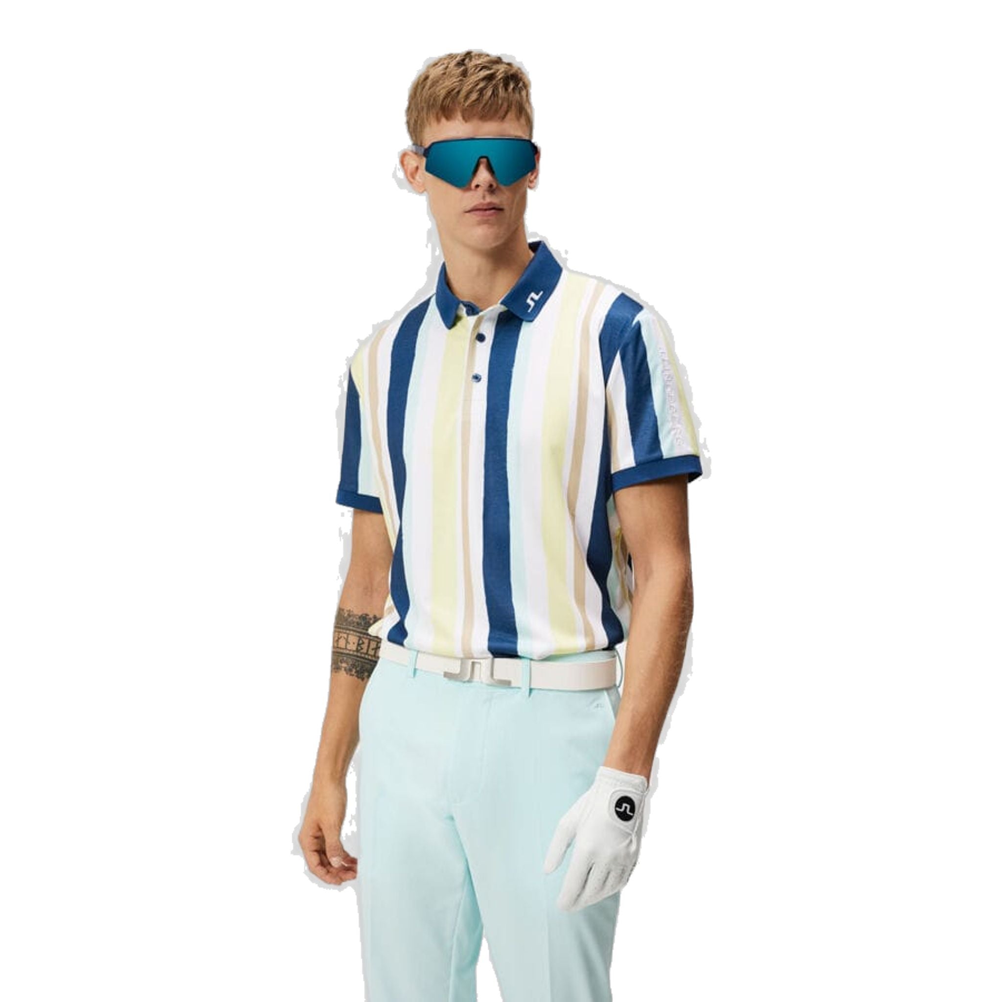 J. Lindeberg Tour Tech Reg Fit Polo imprimé hommes