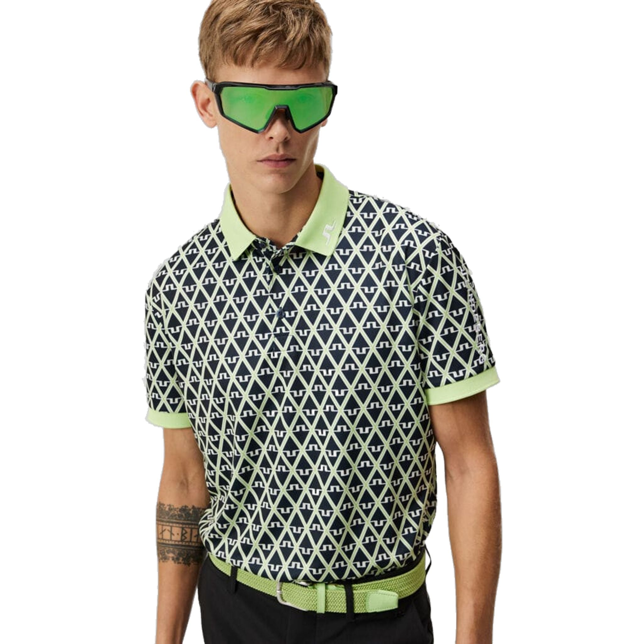 J. Lindeberg Tour Tech Reg Fit Polo imprimé hommes