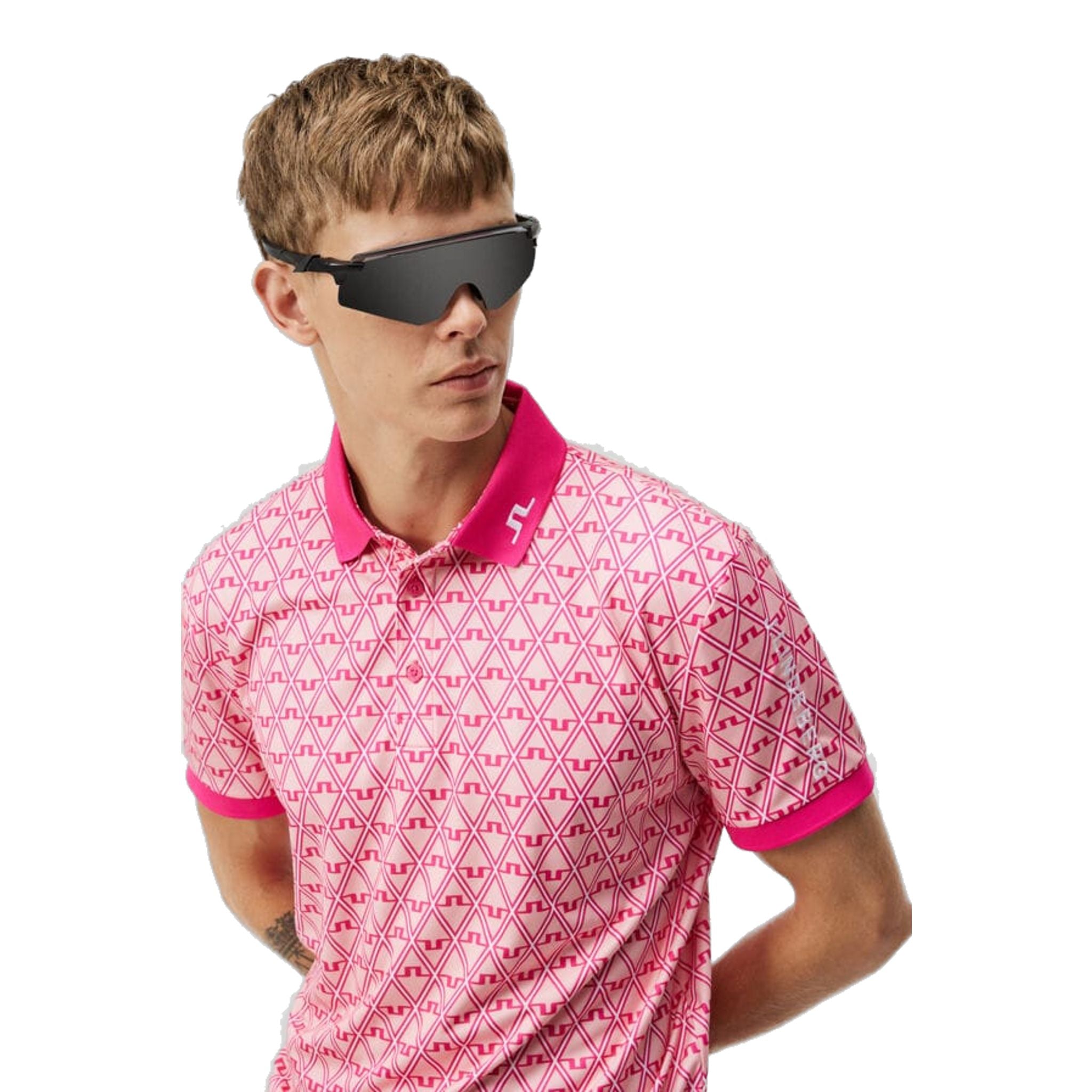 J. Lindeberg Tour Tech Reg Fit Polo imprimé hommes